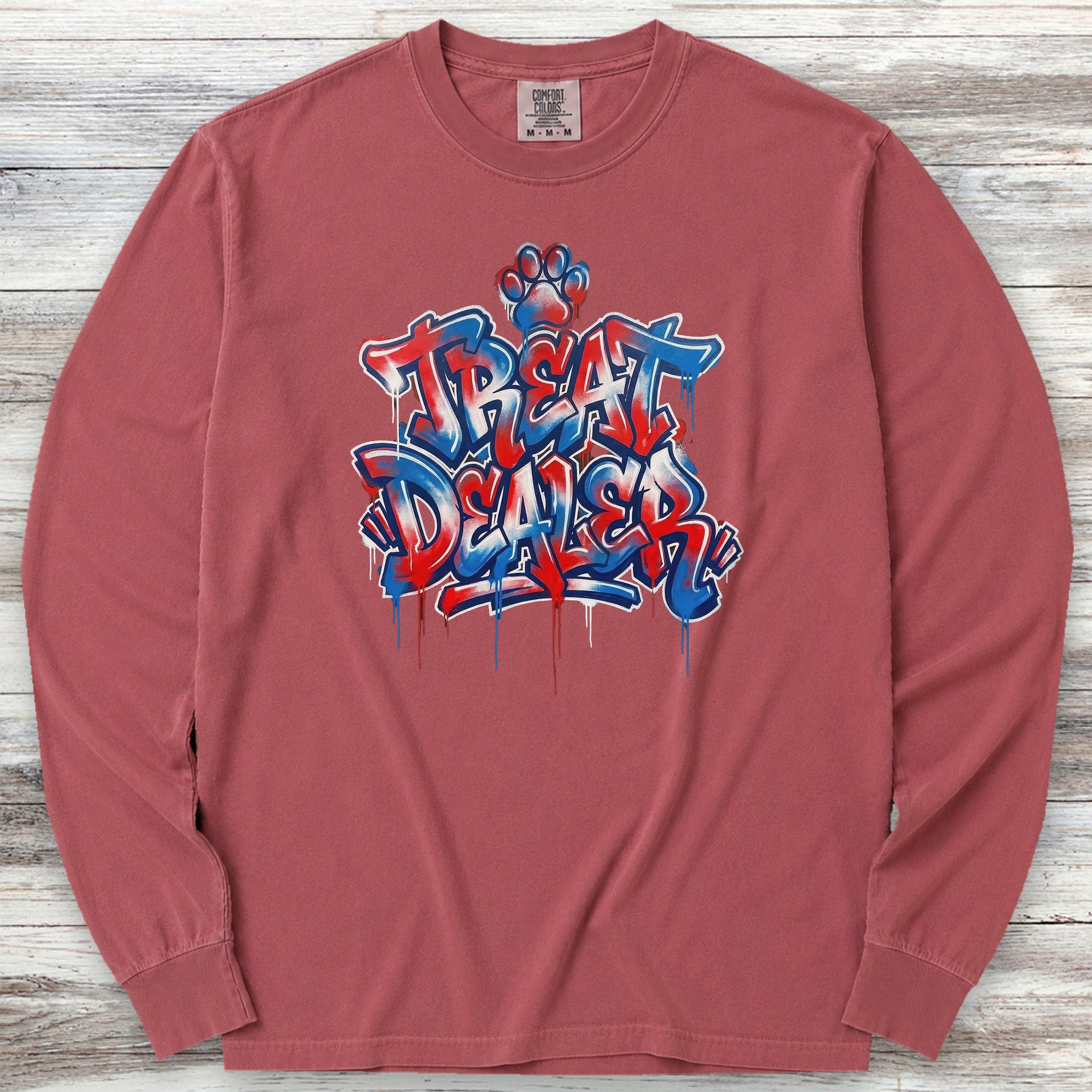 Treat Dealer American Grafitti Long Sleeve Tee - Brick