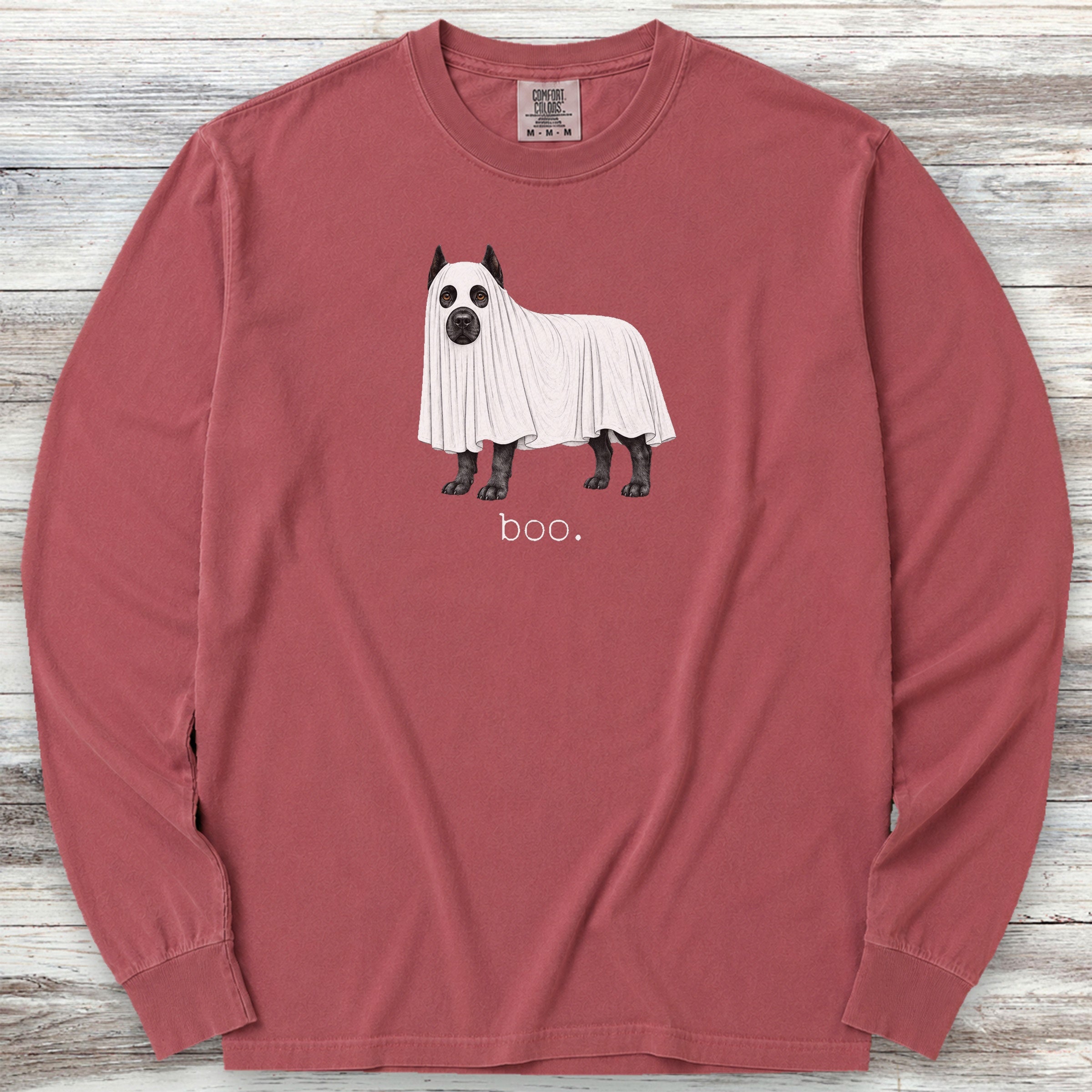 Cane Corso Boo Long Sleeve Tee - Brick