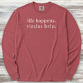 Vizsla Help Long Sleeve Tee - Brick