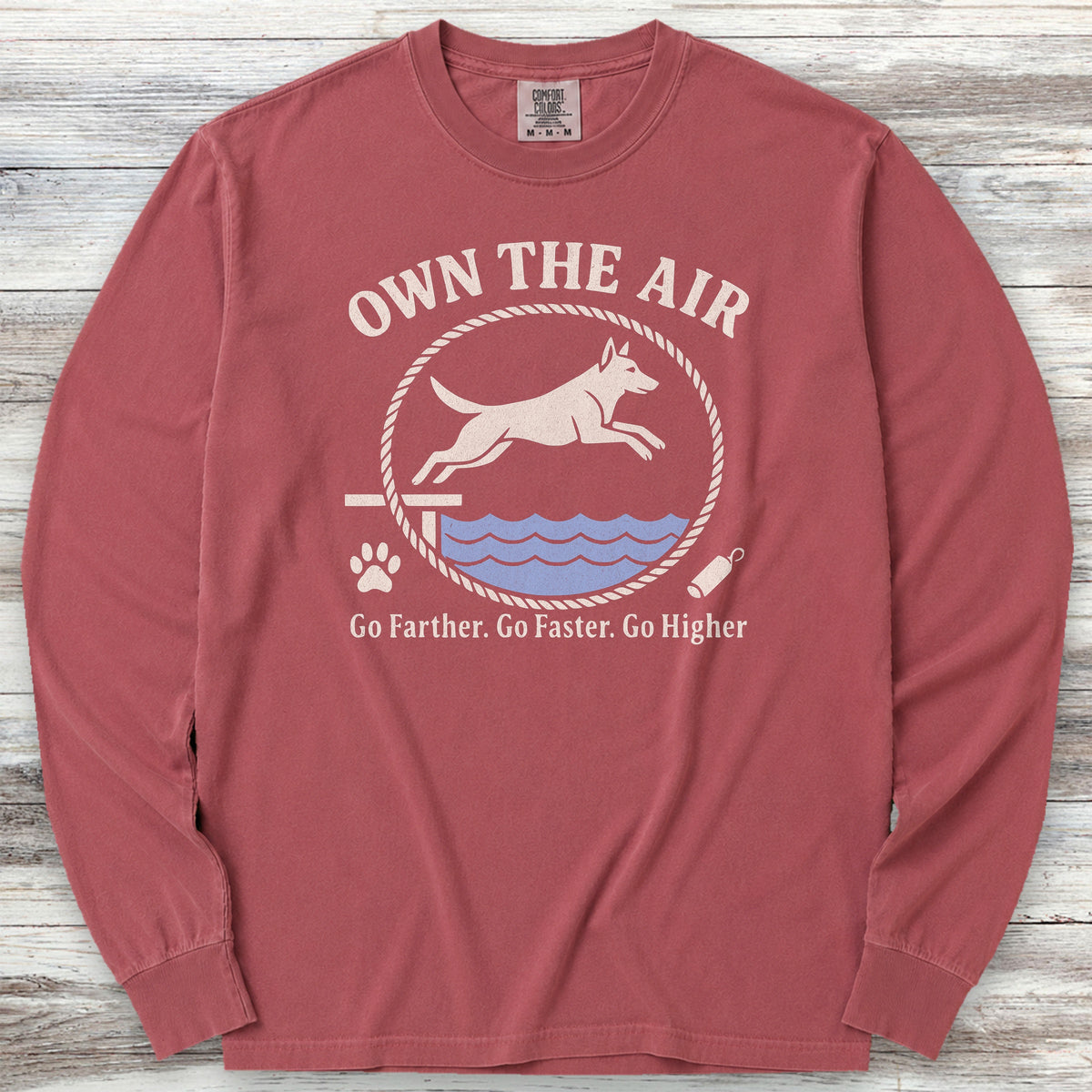 Belgian Malinois Own The Air Long Sleeve Tee - Brick