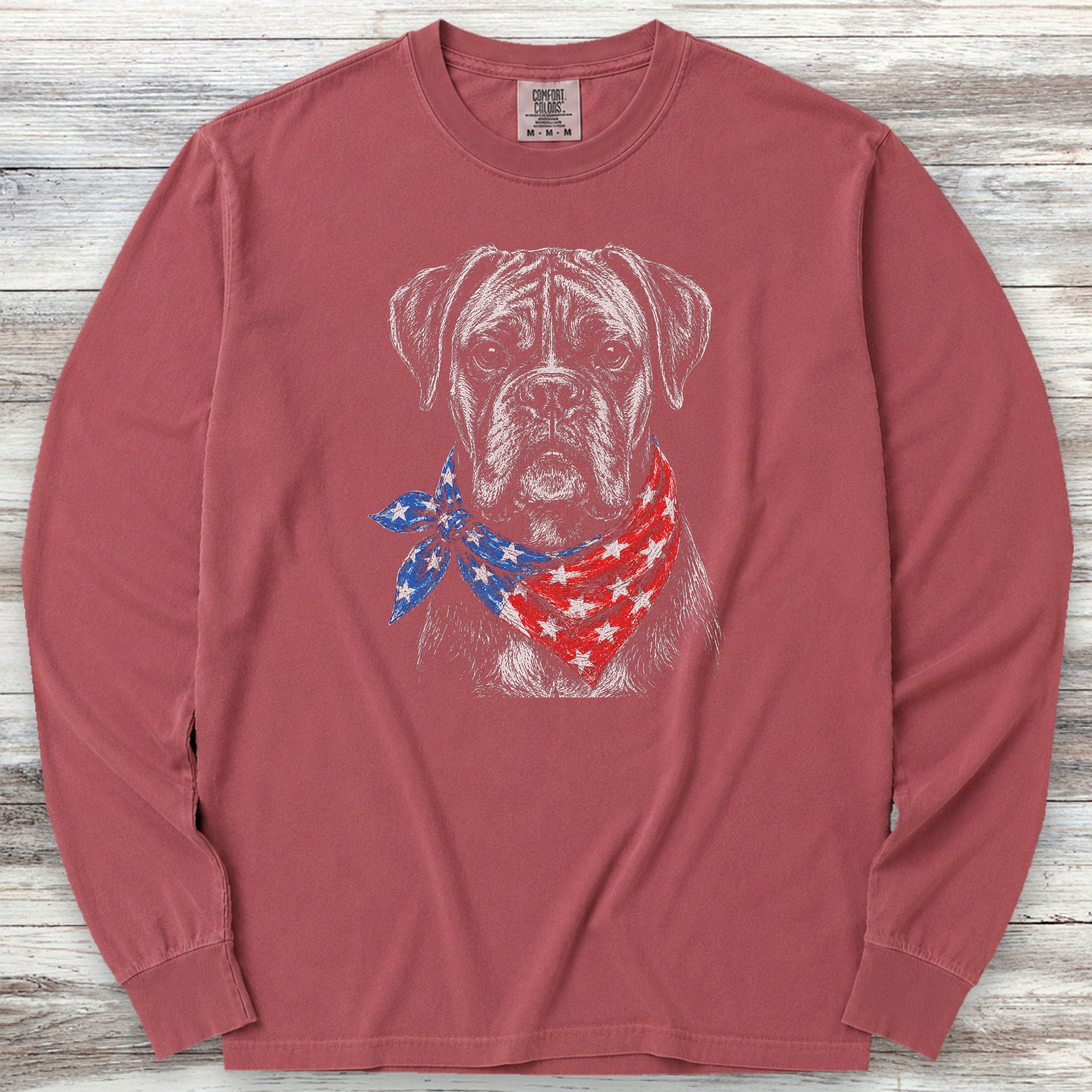 Boxer Patriot Long Sleeve Tee - Brick