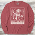 Labrador Retriever Protect Trails Long Sleeve Tee - Brick