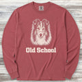 Shetland Sheepdog Old School Long Sleeve Tee - Brick