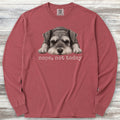 Schnauzer Nope Long Sleeve Tee - Brick