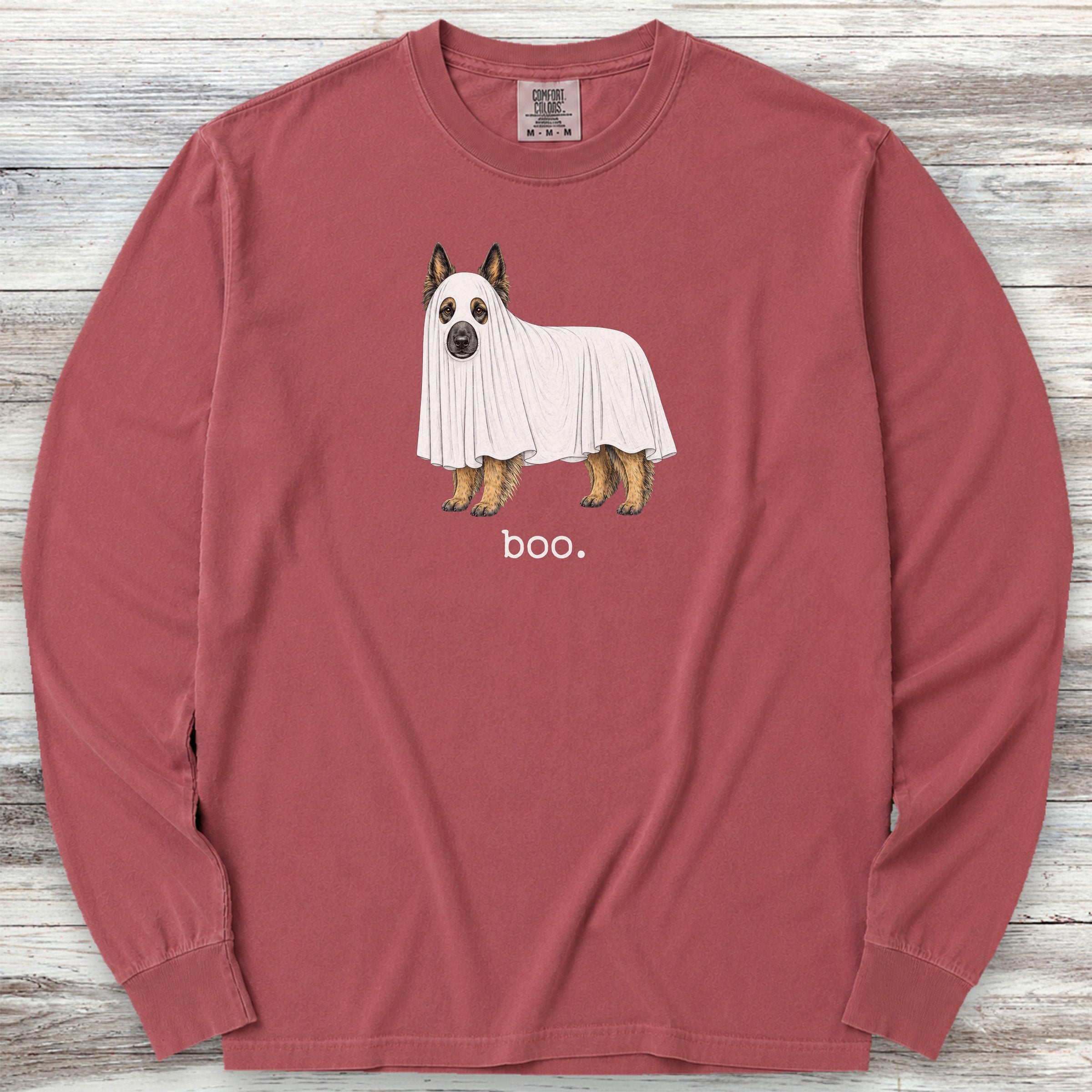 Belgian Tervuren Boo Long Sleeve Tee - Brick