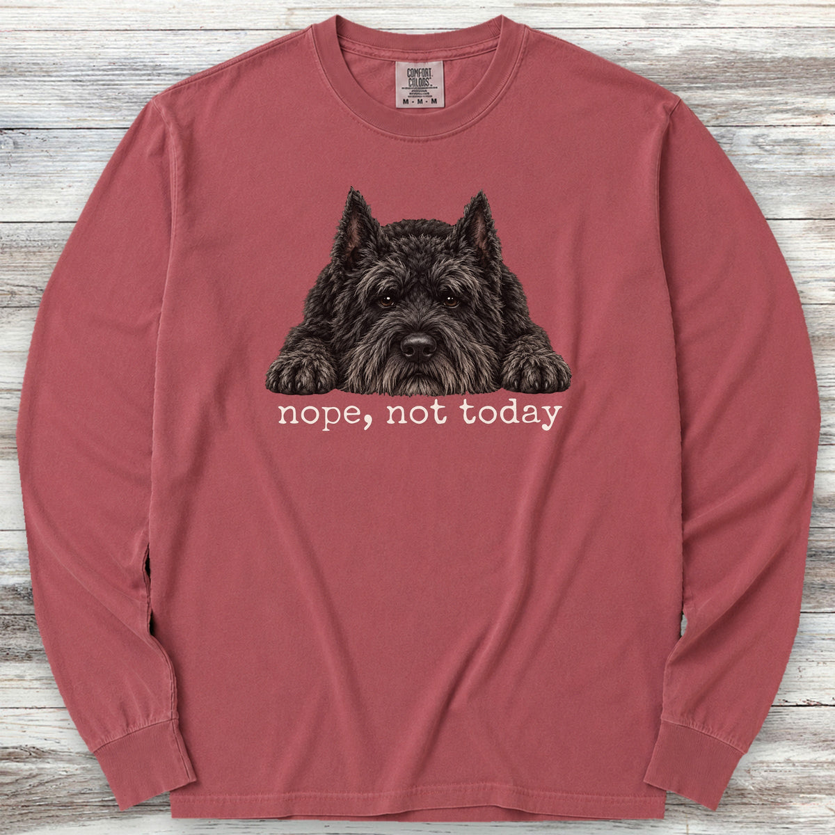 Bouvier Cropped Nope Long Sleeve Tee - Brick