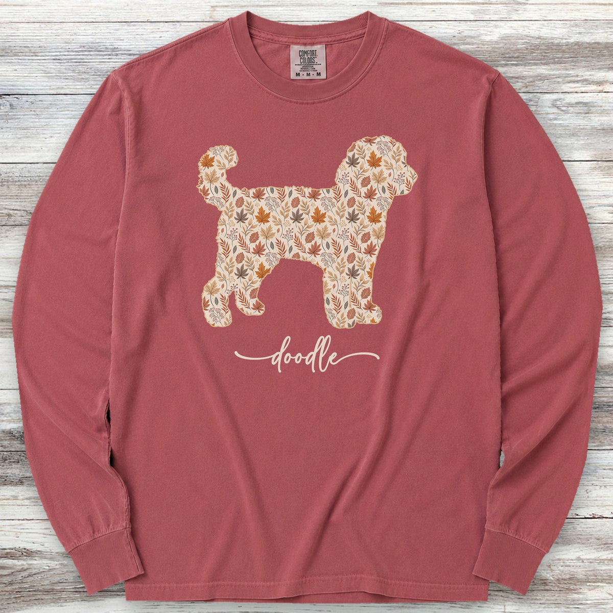 Doodle Fall Long Sleeve Tee - Brick
