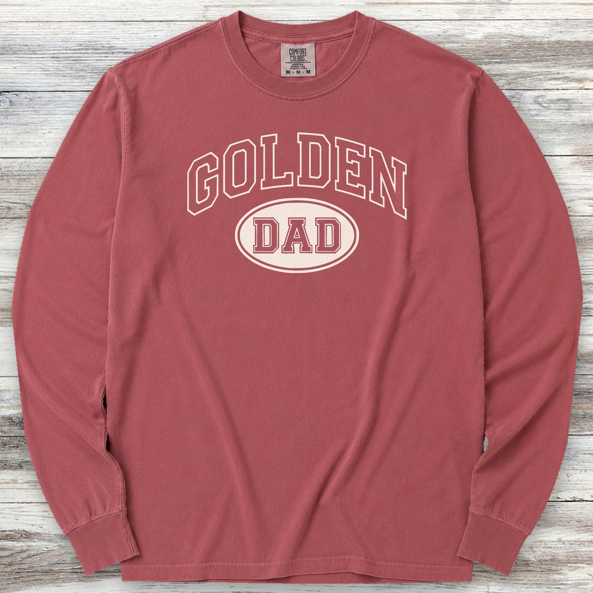 Golden Retriever Dad Long Sleeve Tee - Brick