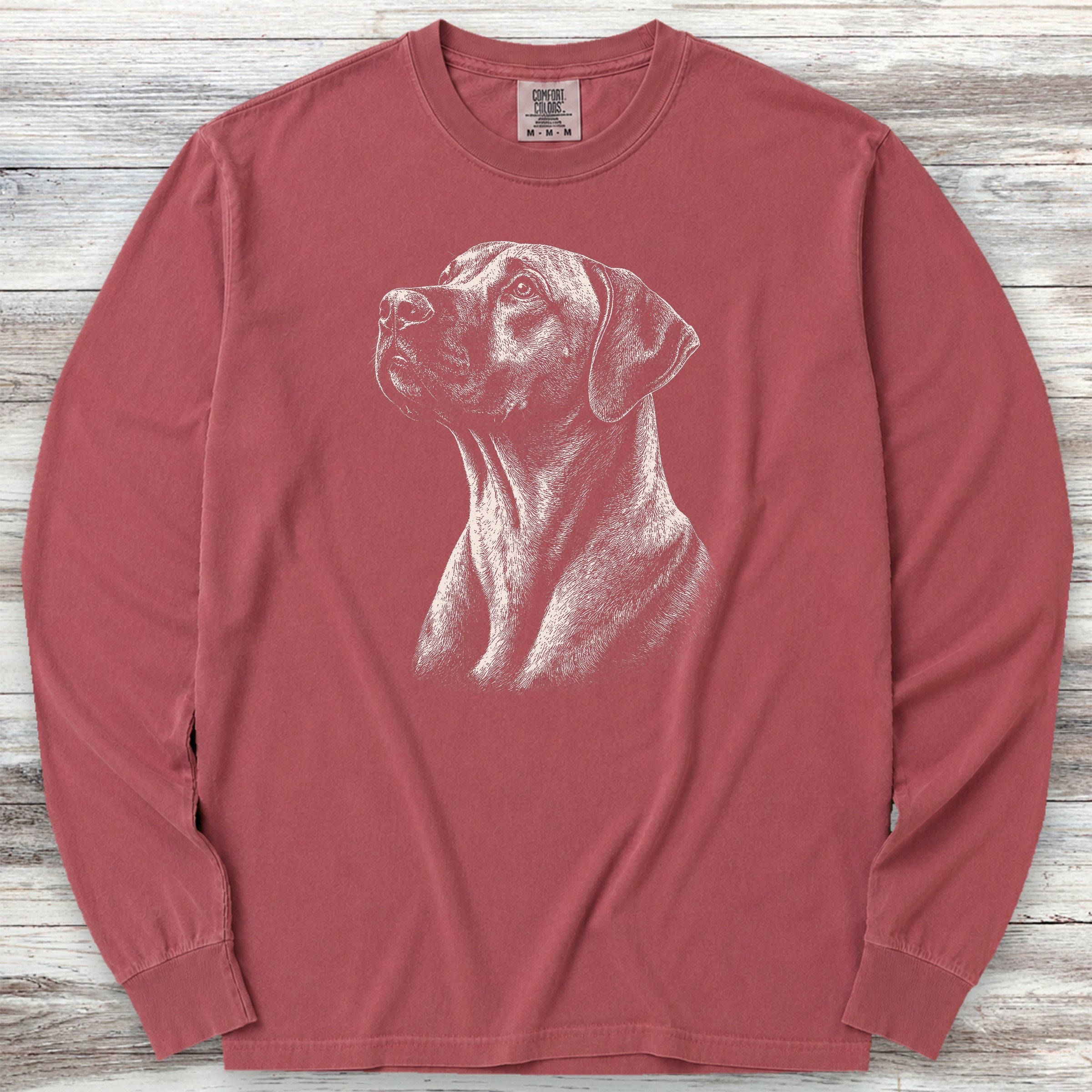 Rhodesian Ridgeback Loyalty Long Sleeve Tee - Brick
