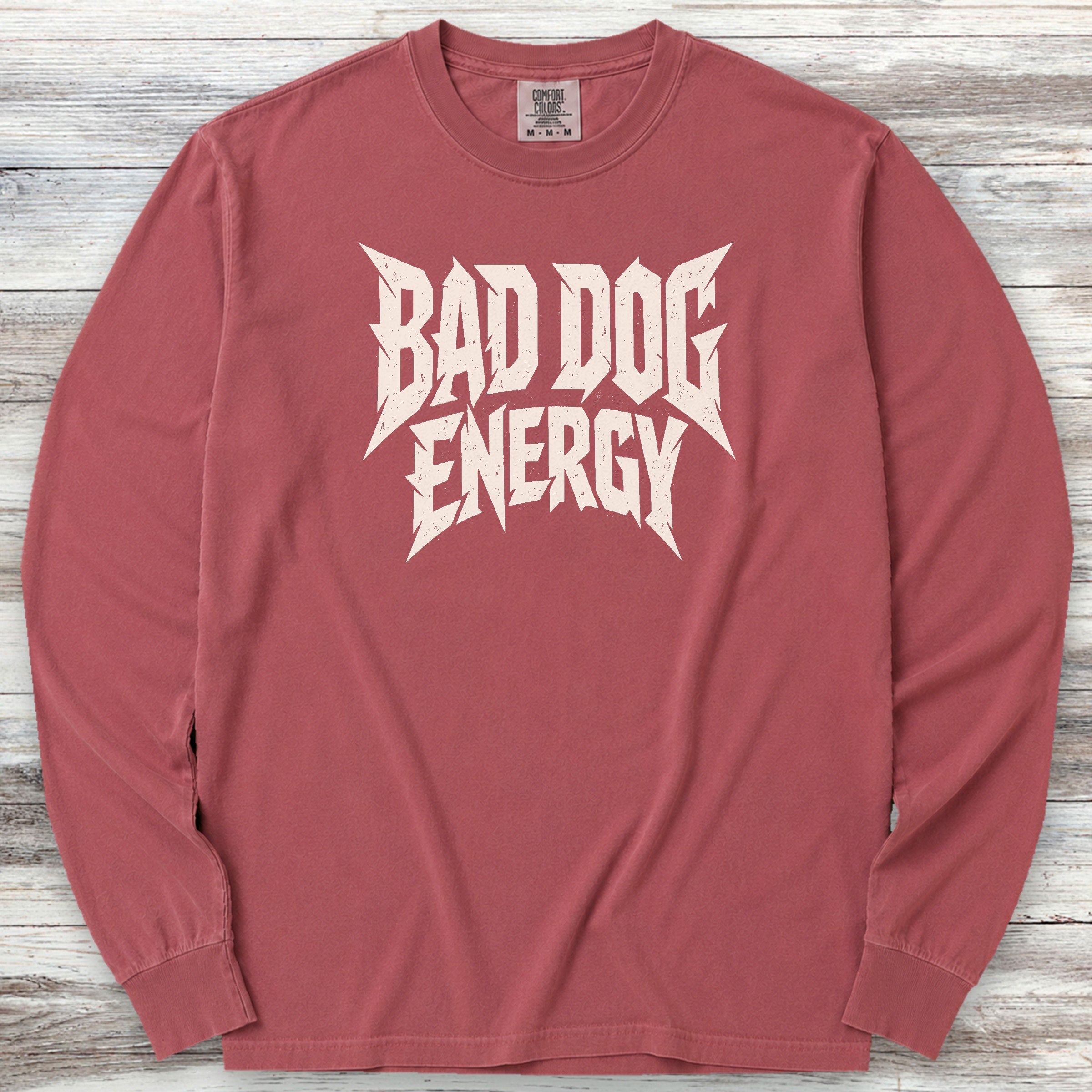 Bad Dog Energy Long Sleeve Tee - Brick