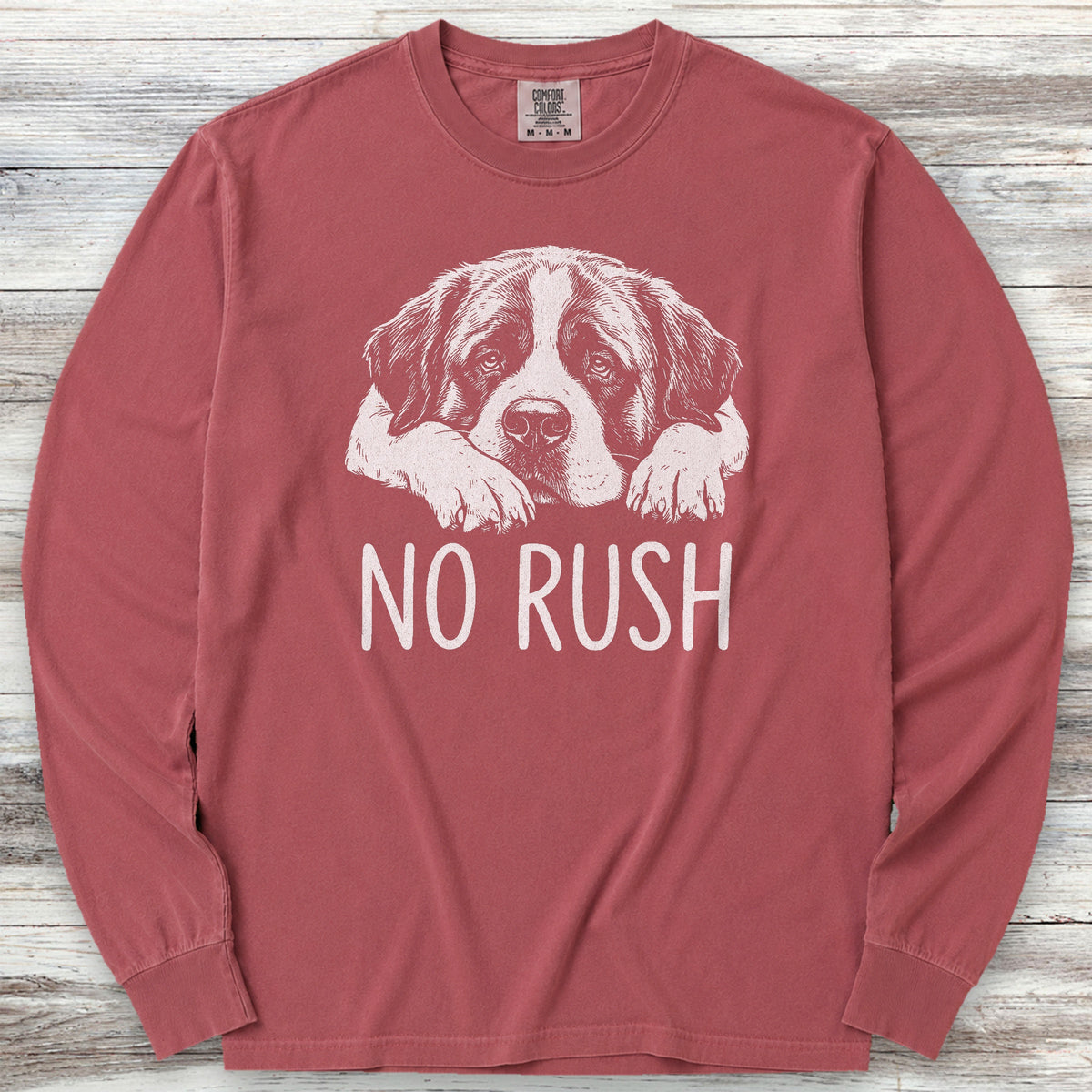 Saint Bernard No Rush Long Sleeve Tee - Brick
