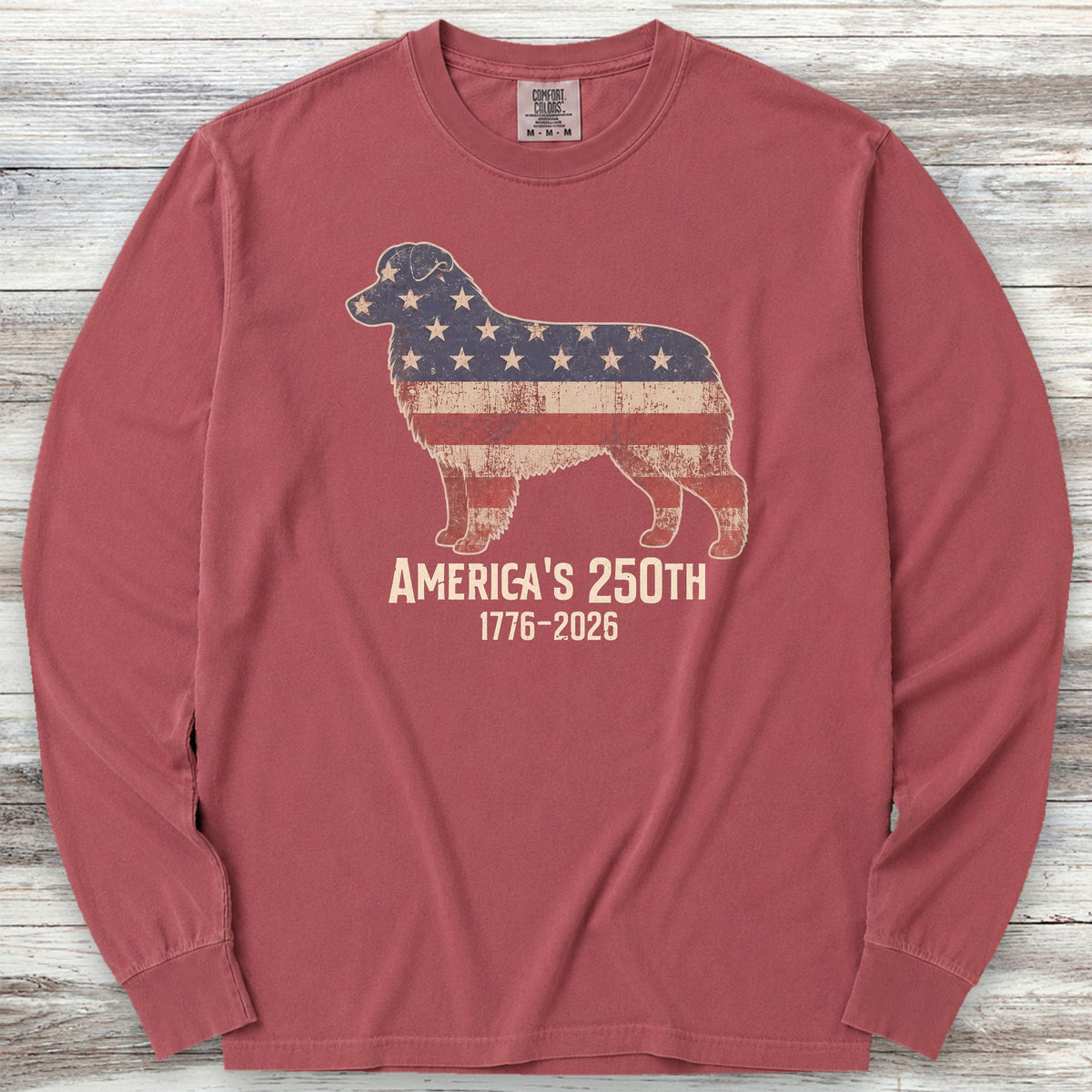 Australian Shepherd 250 Long Sleeve Tee - Brick