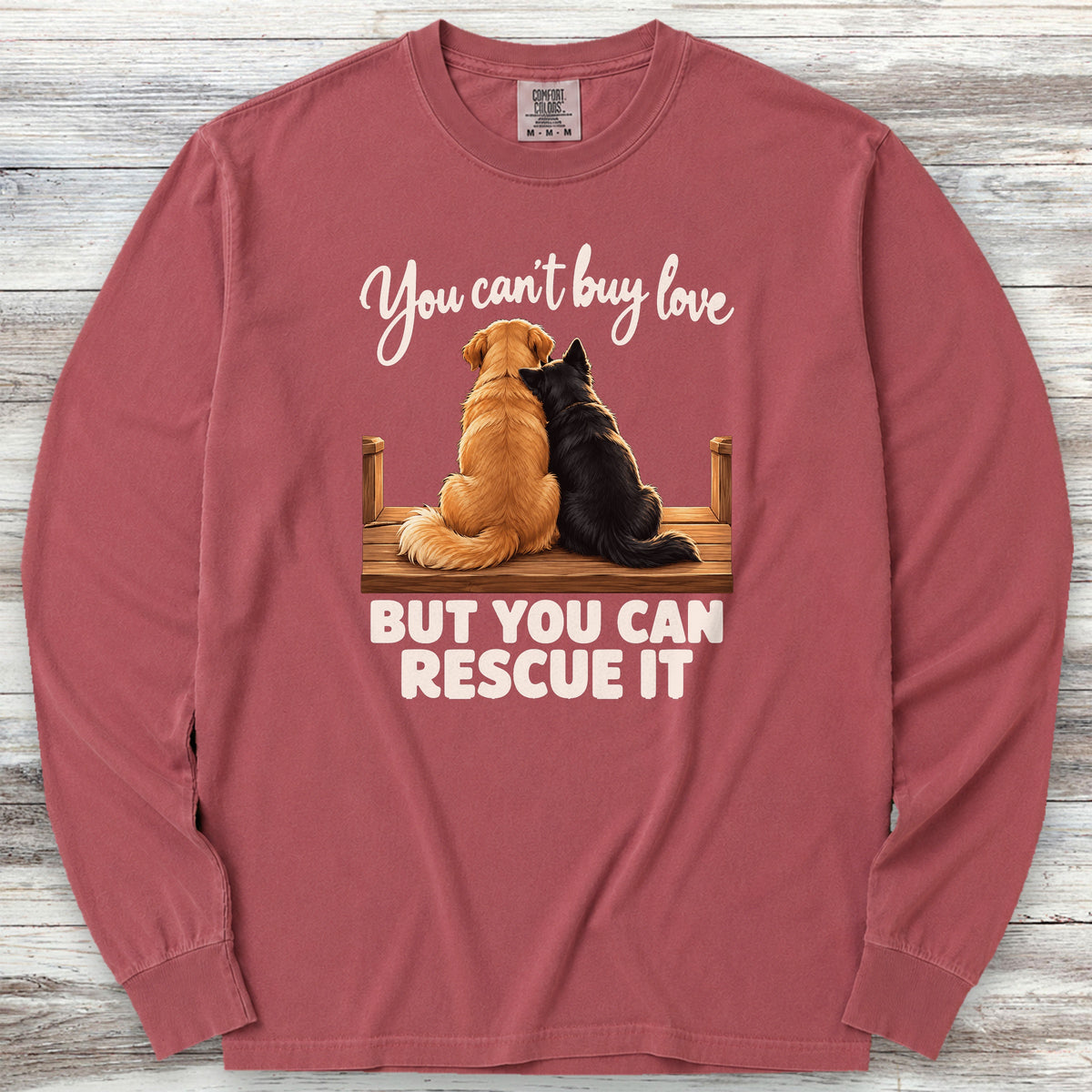 You Can Rescue Love Long Sleeve Tee - Brick