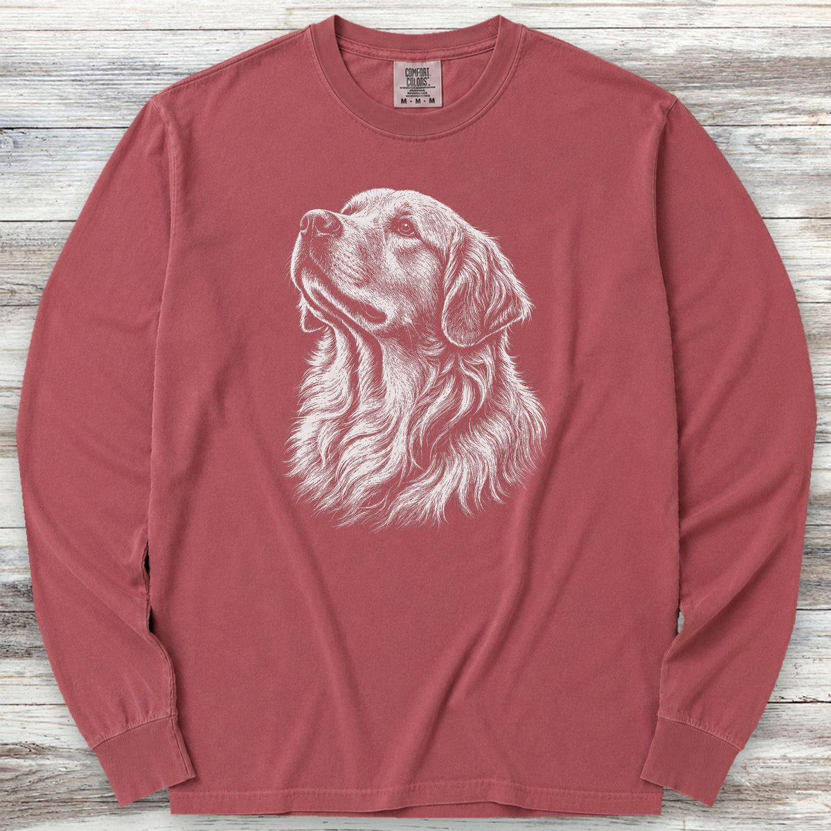 Golden Retriever Loyalty Long Sleeve Tee - Brick
