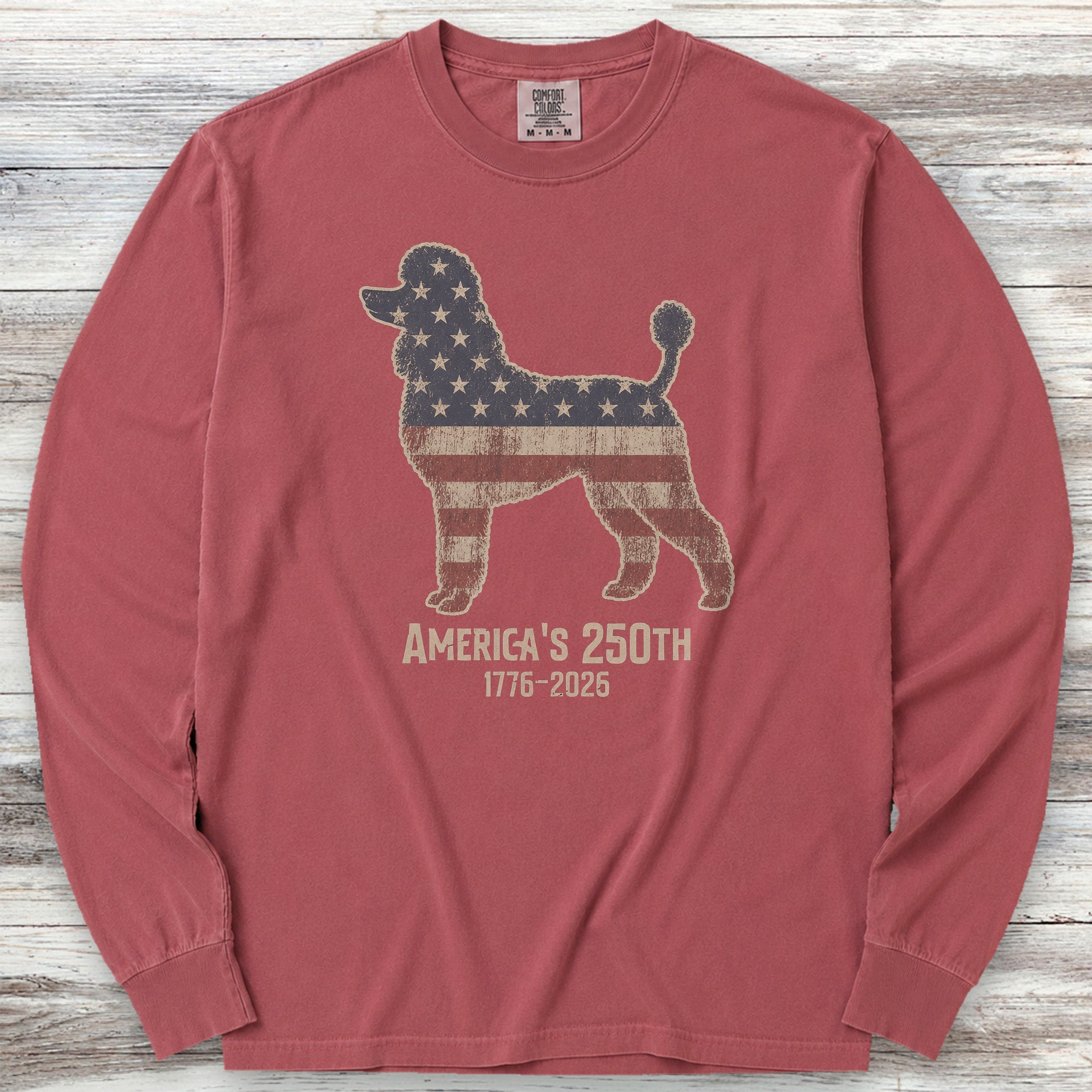 Poodle 250 Long Sleeve Tee - Brick