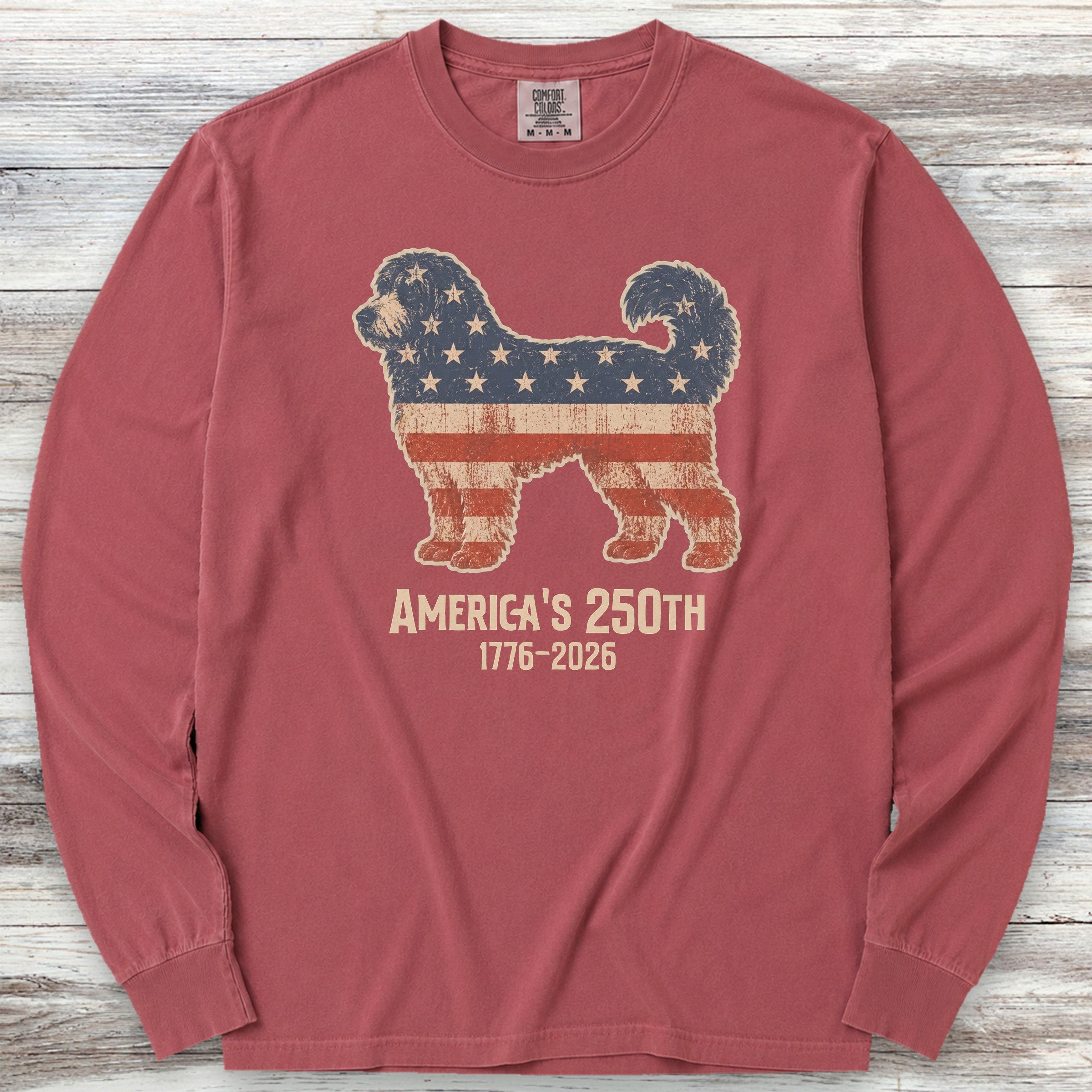 Bernedoodle 250 Long Sleeve Tee - Brick