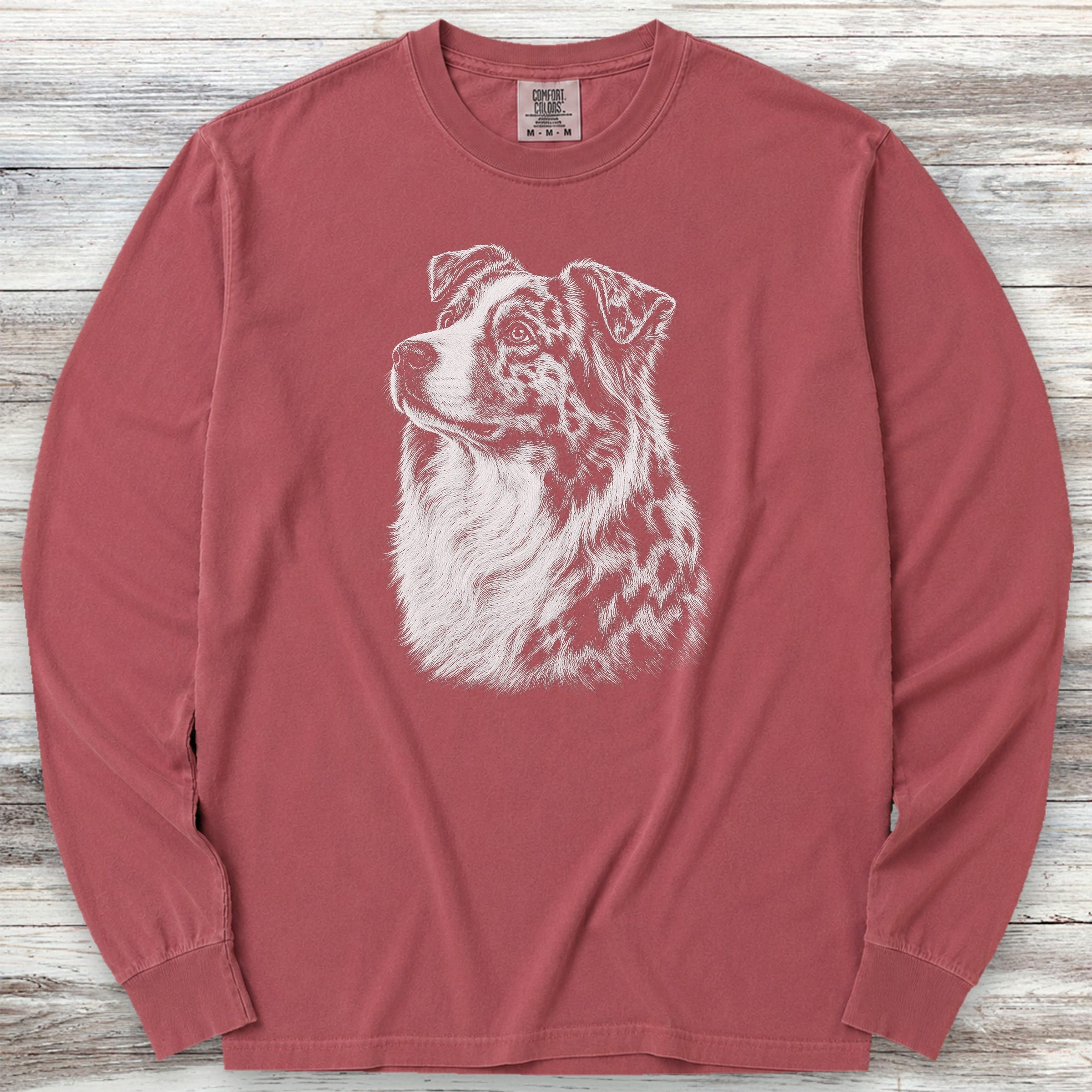 Australian Shepherd Loyalty Long Sleeve Tee - Brick