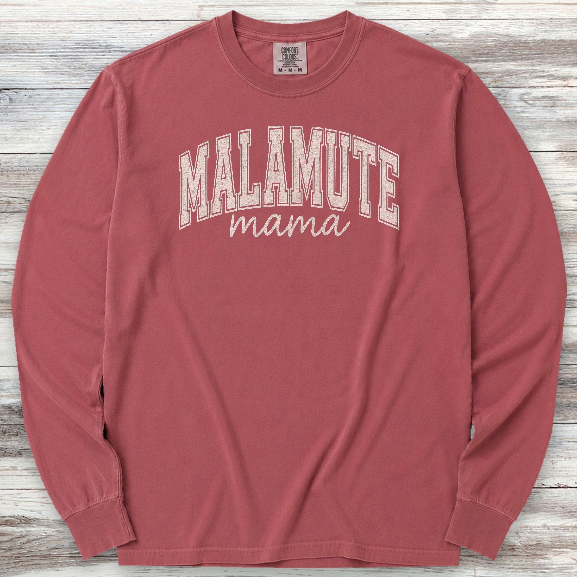 Malamute Mama Long Sleeve Tee - Brick