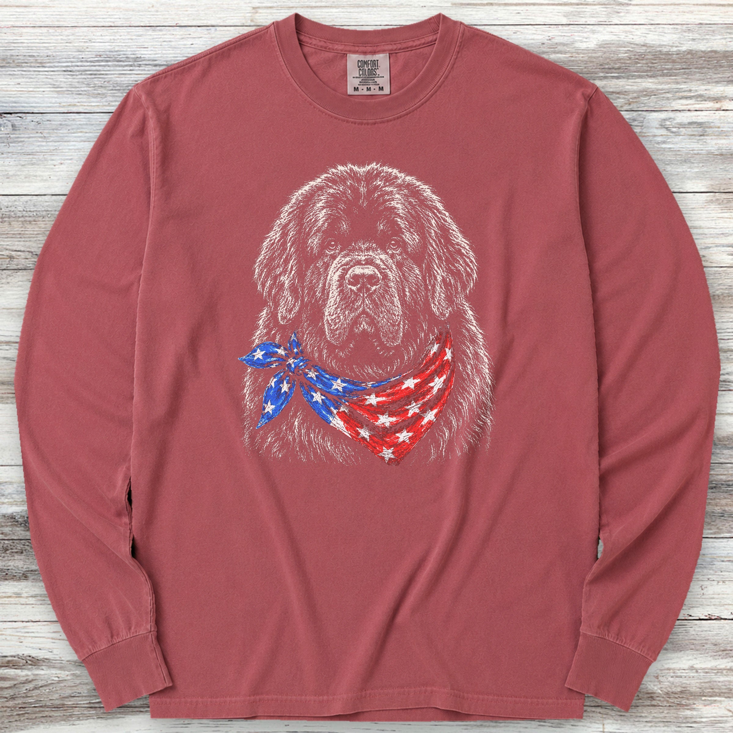 Newfoundland Patriot Long Sleeve Tee - Brick