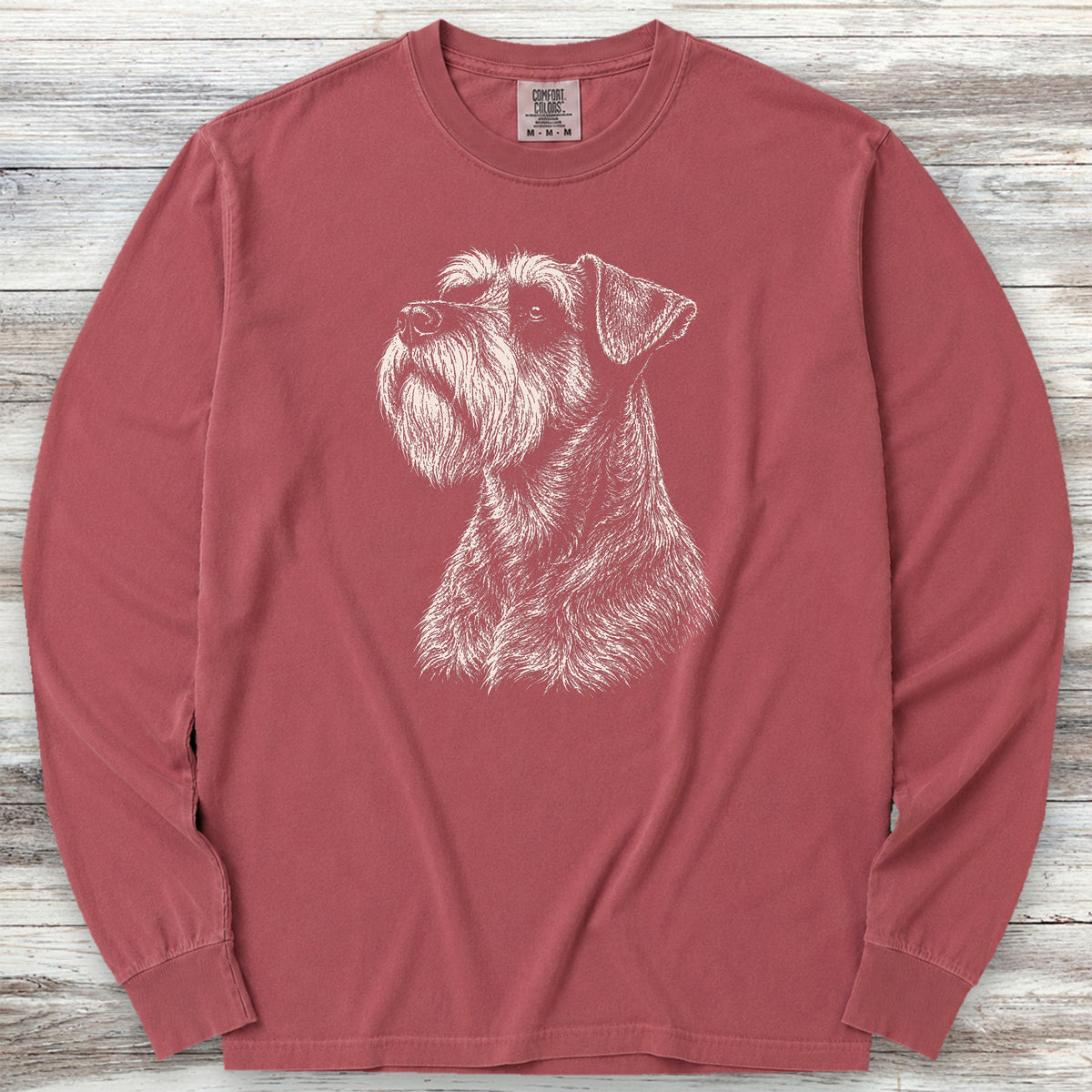 Schnauzer Loyalty Long Sleeve Tee - Brick
