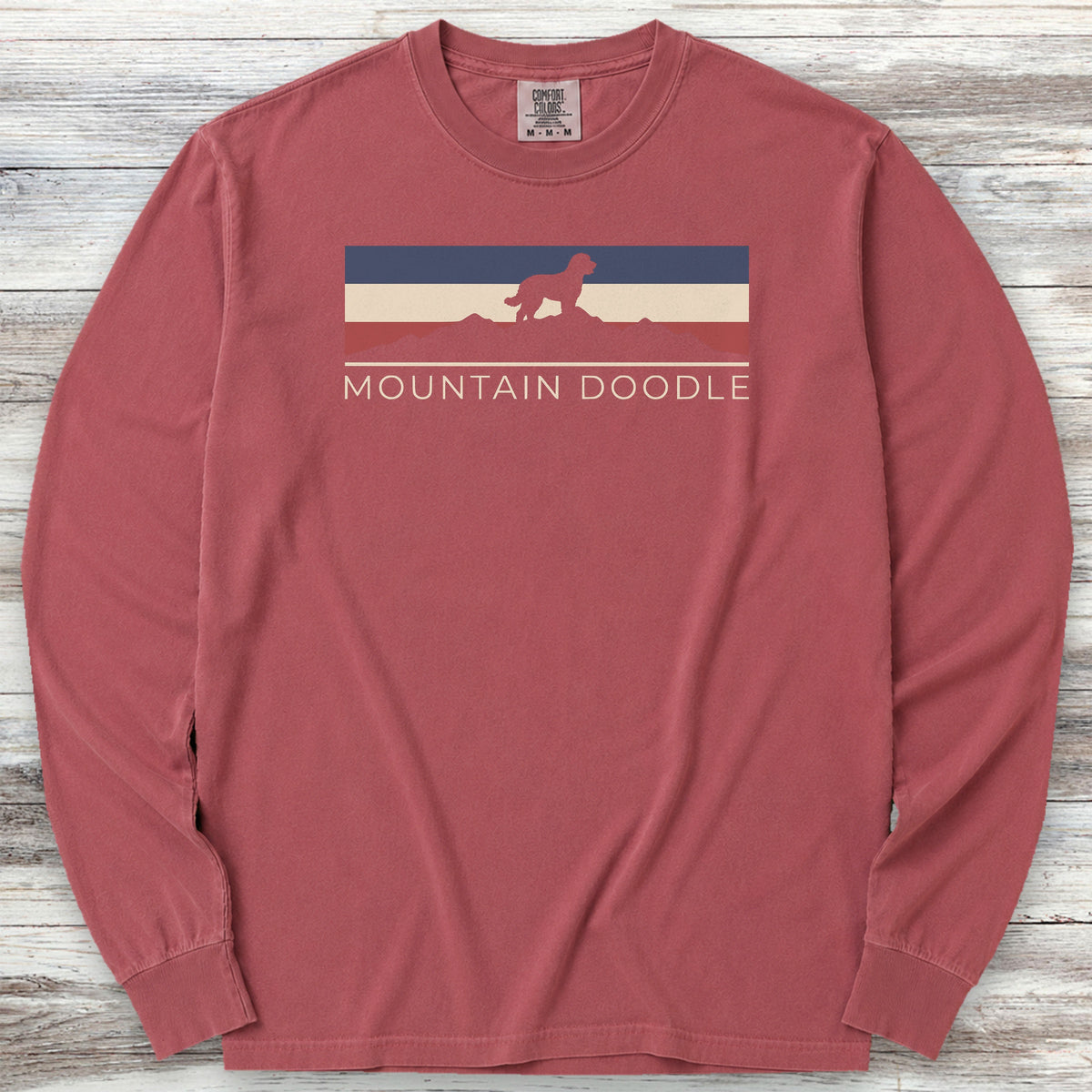 Bernedoodle USA Sunset Long Sleeve Tee - Brick