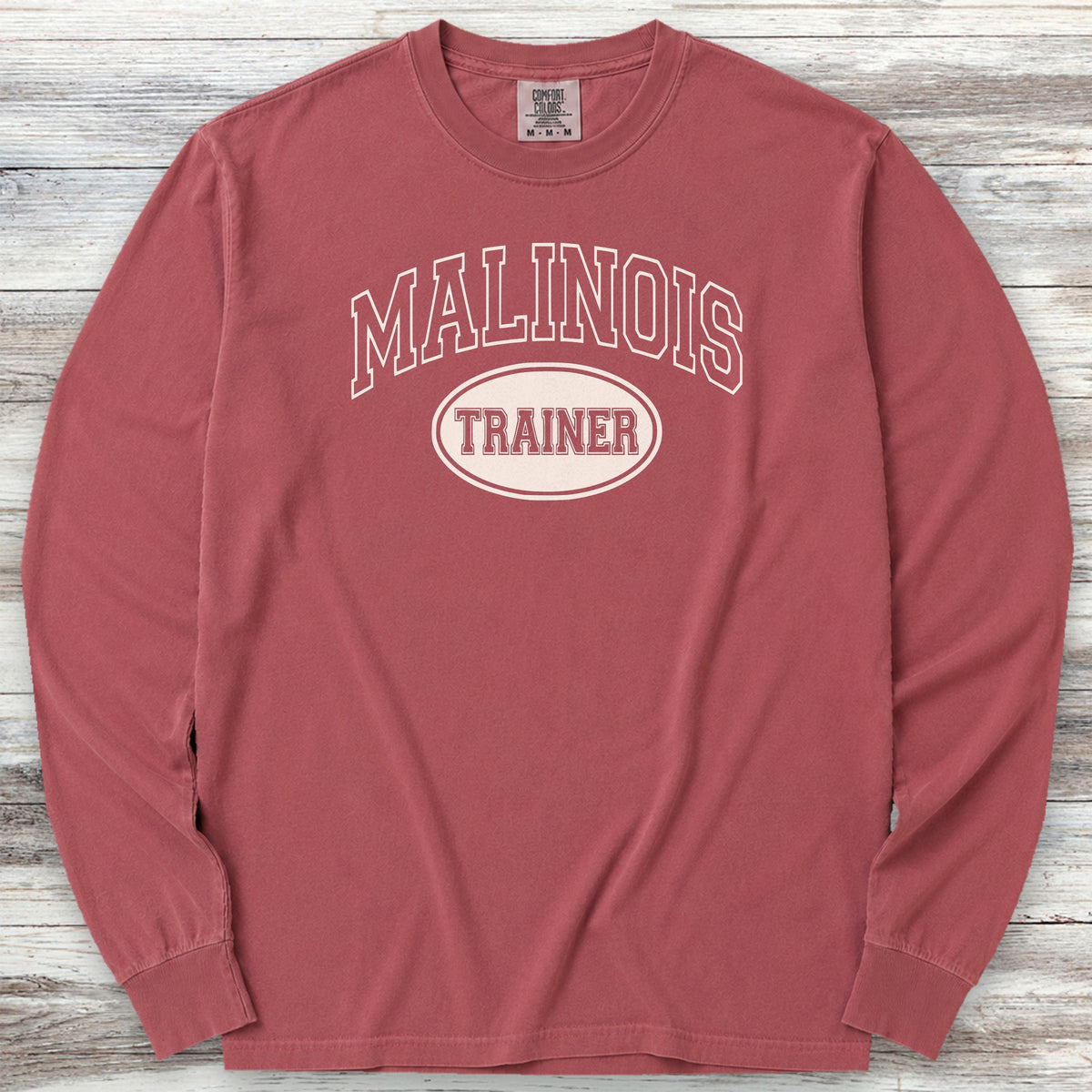 Belgian Malinois University Trainer Long Sleeve Tee - Brick