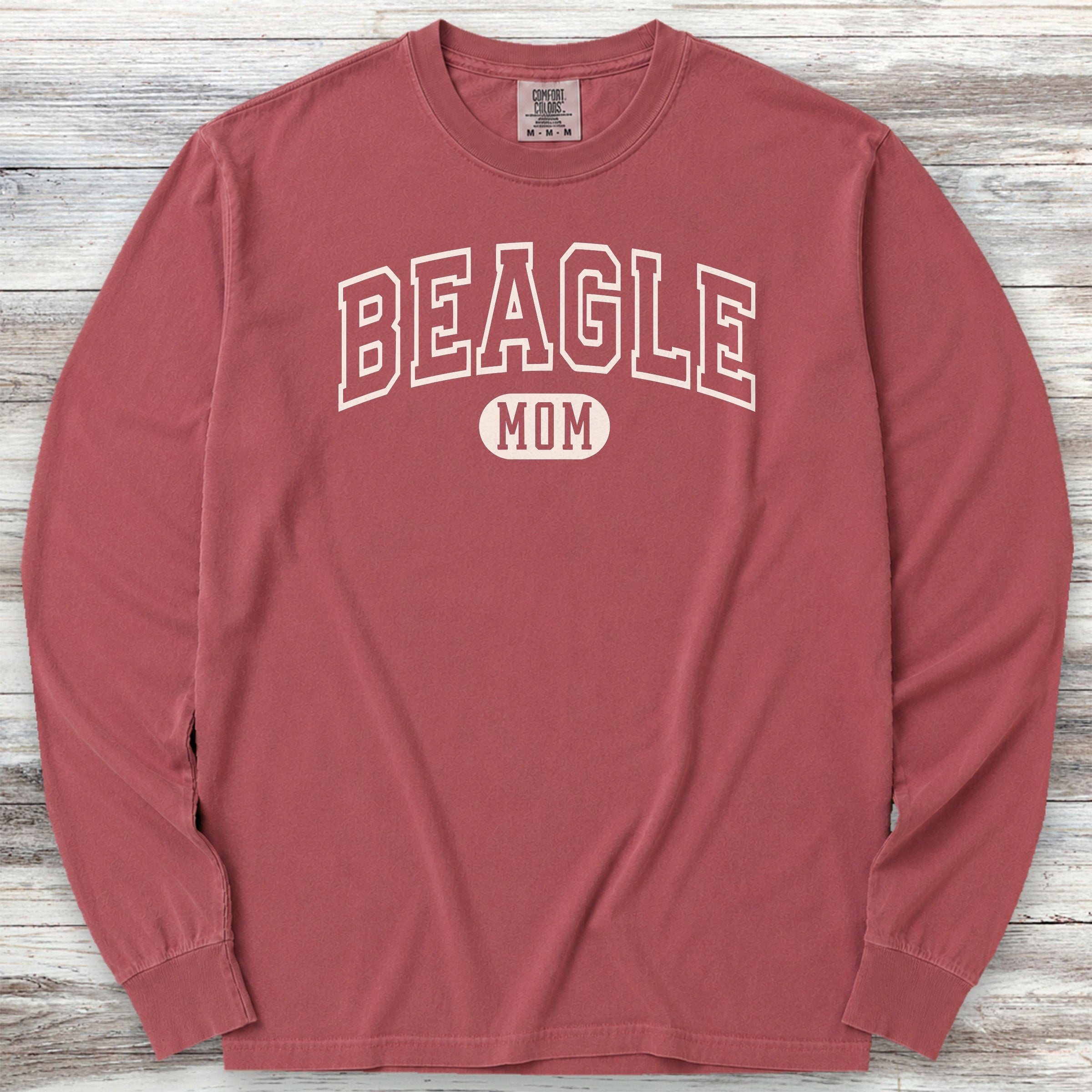 Beagle Mom Long Sleeve Tee - Brick