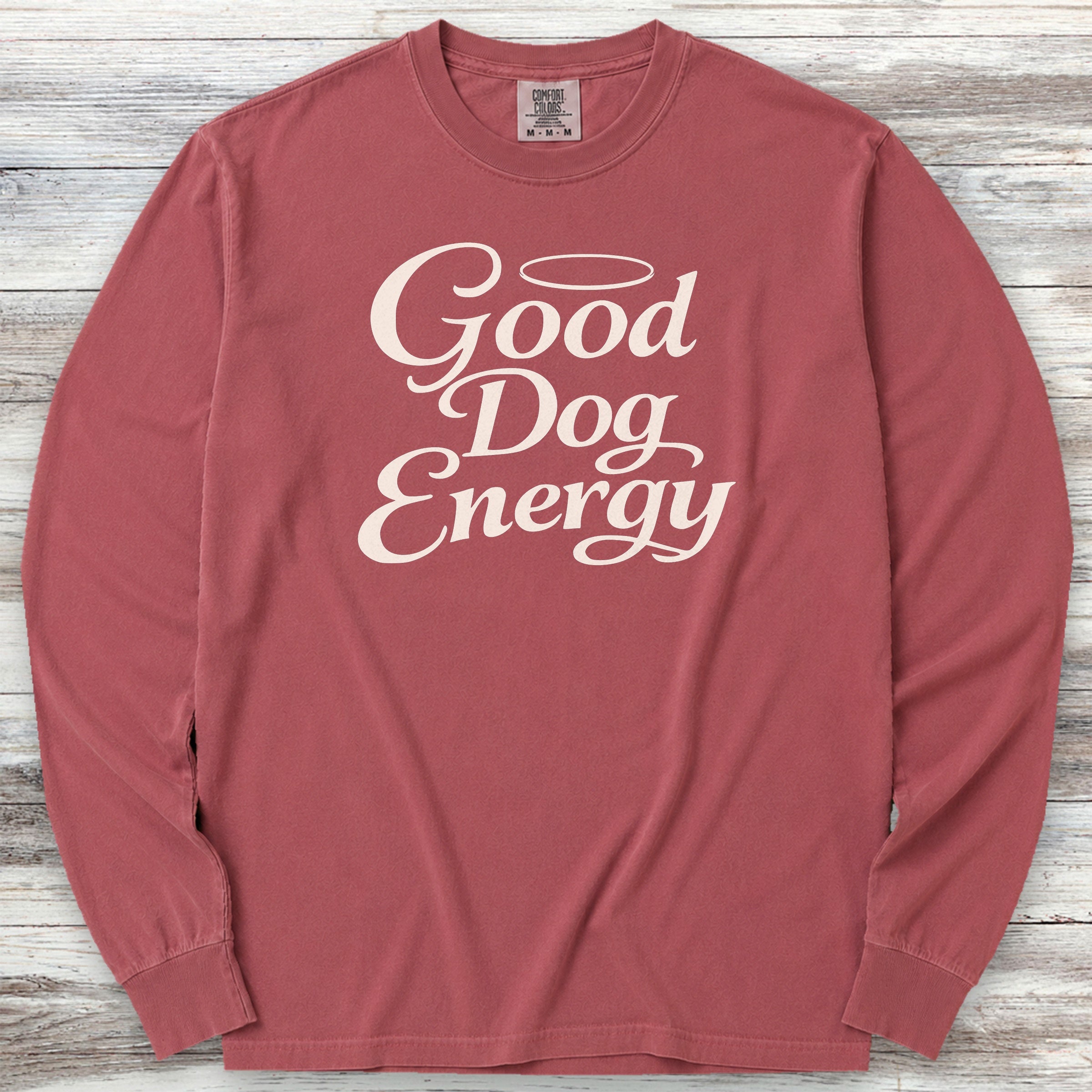 Good Dog Energy Long Sleeve Tee - Brick