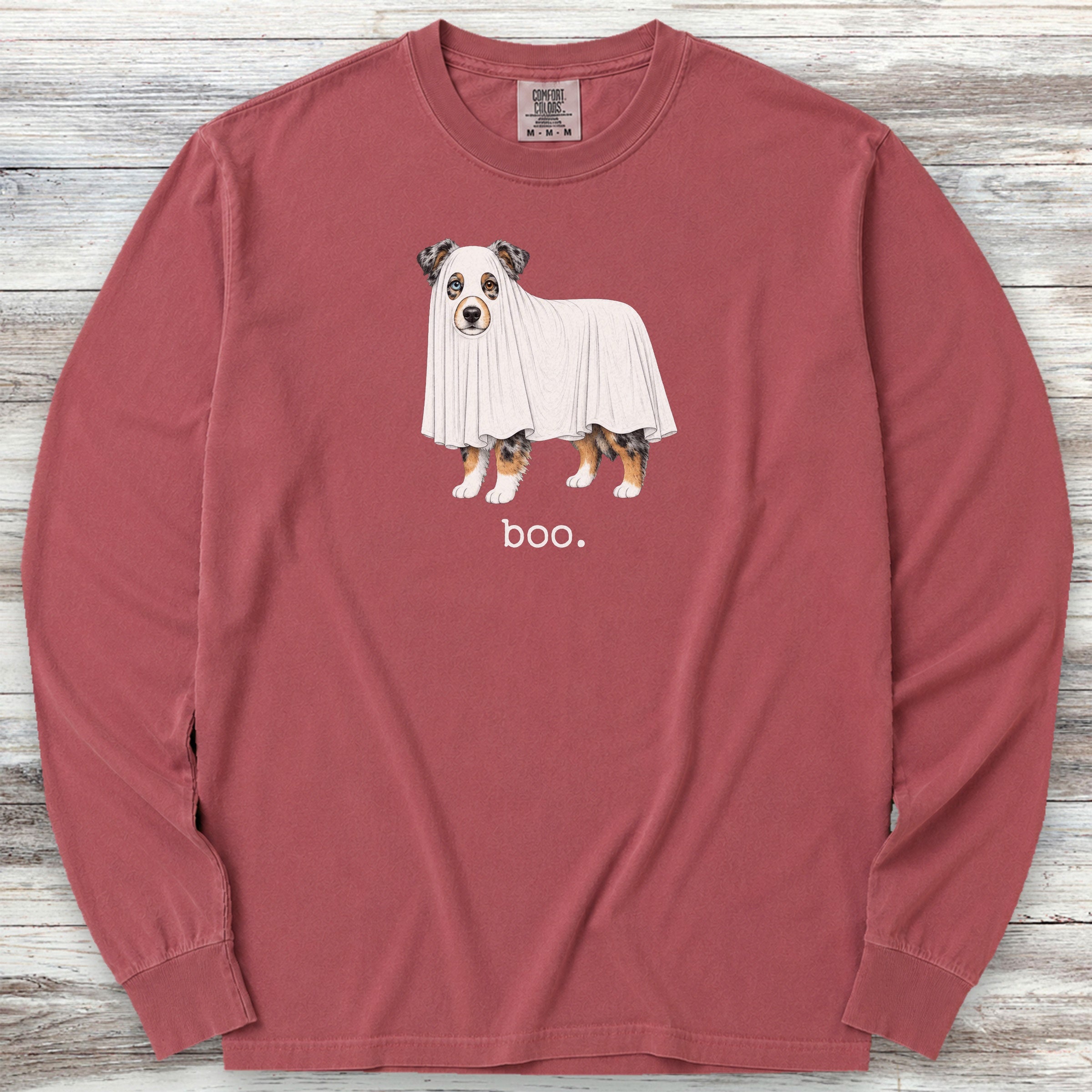 American Shepherd Boo Long Sleeve Tee - Brick