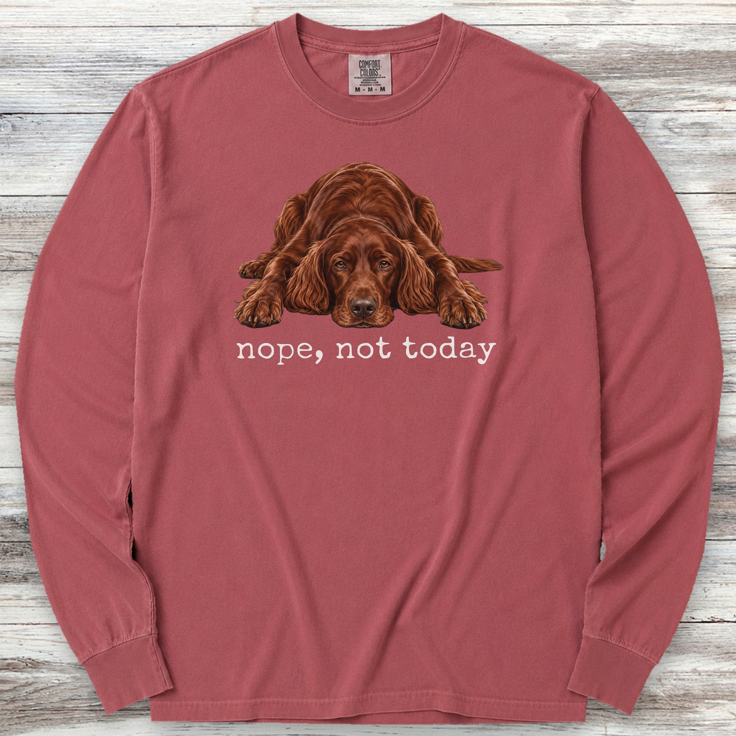 Irish Setter Nope Long Sleeve Tee - Brick