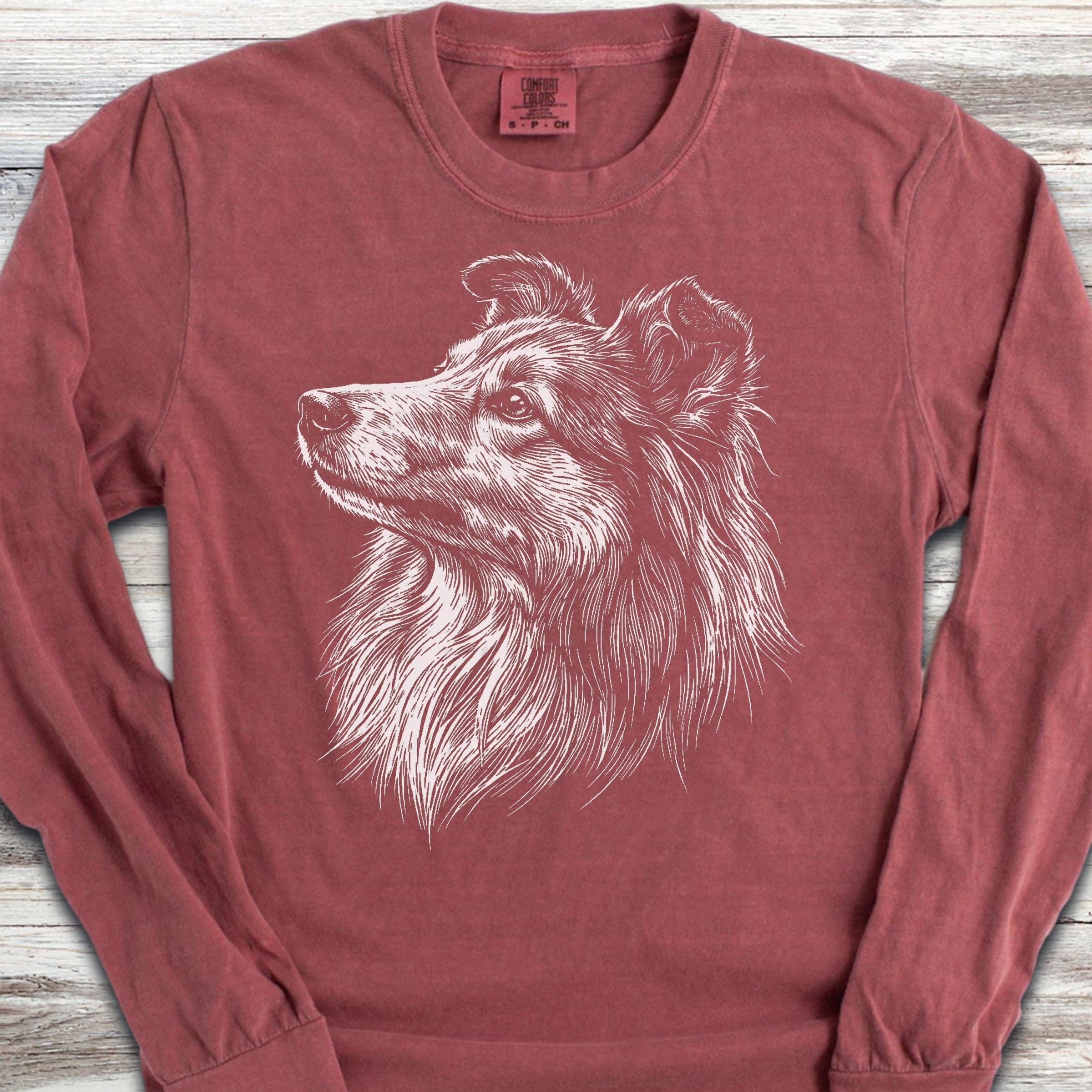 Shetland Sheepdog Loyalty Long Sleeve Tee - Brick
