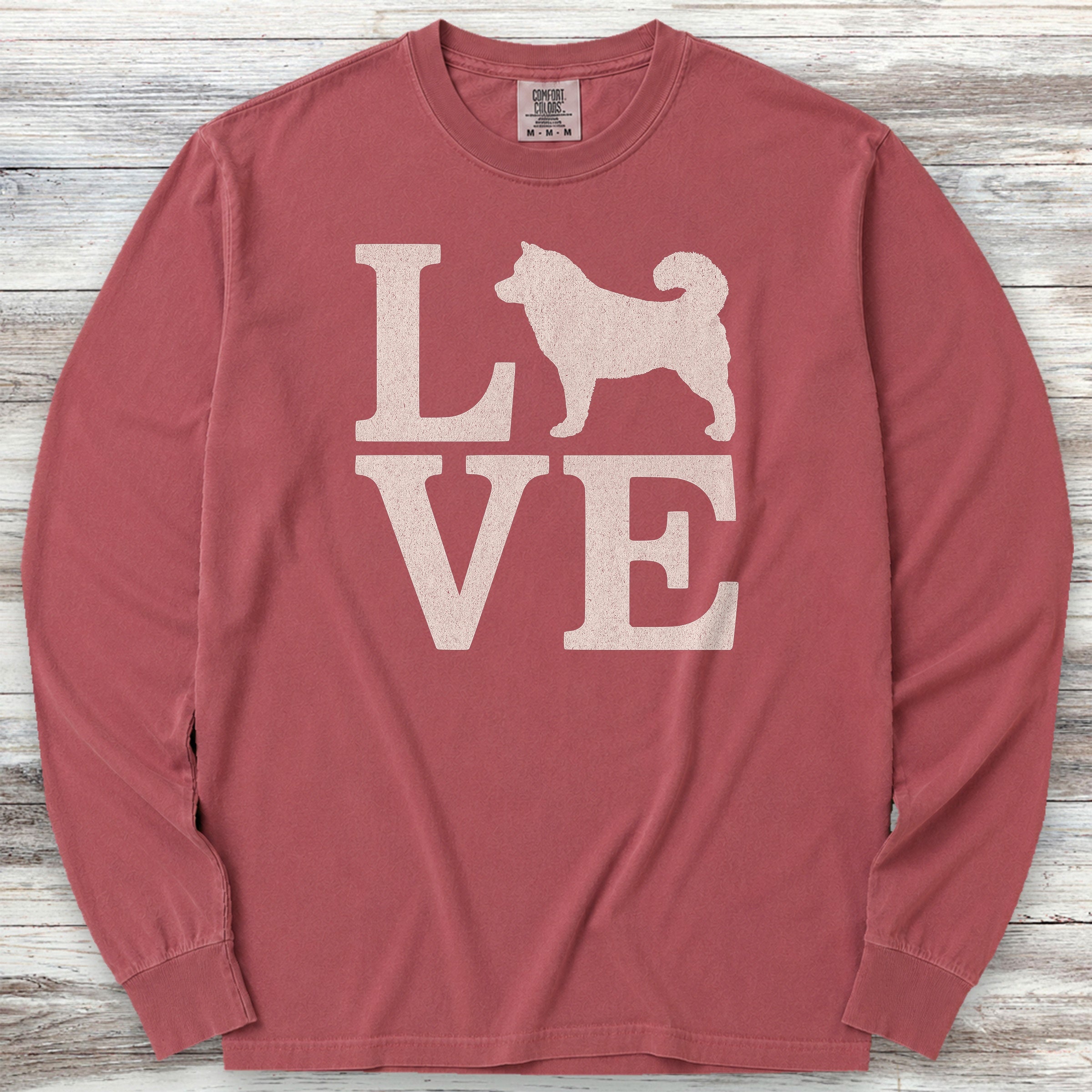 Malamute Love Long Sleeve Tee - Brick