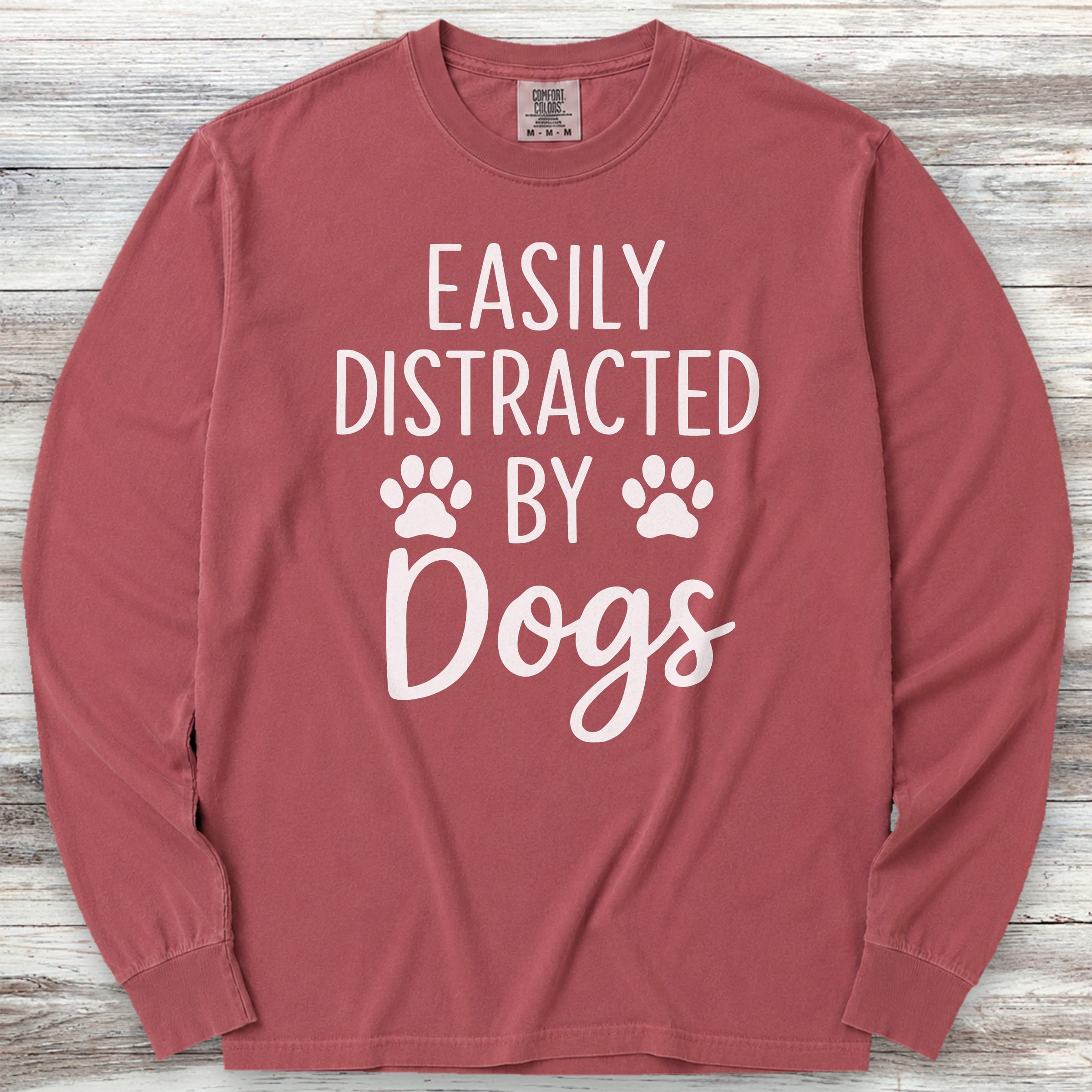 Distracted Long Sleeve Tee - Brick