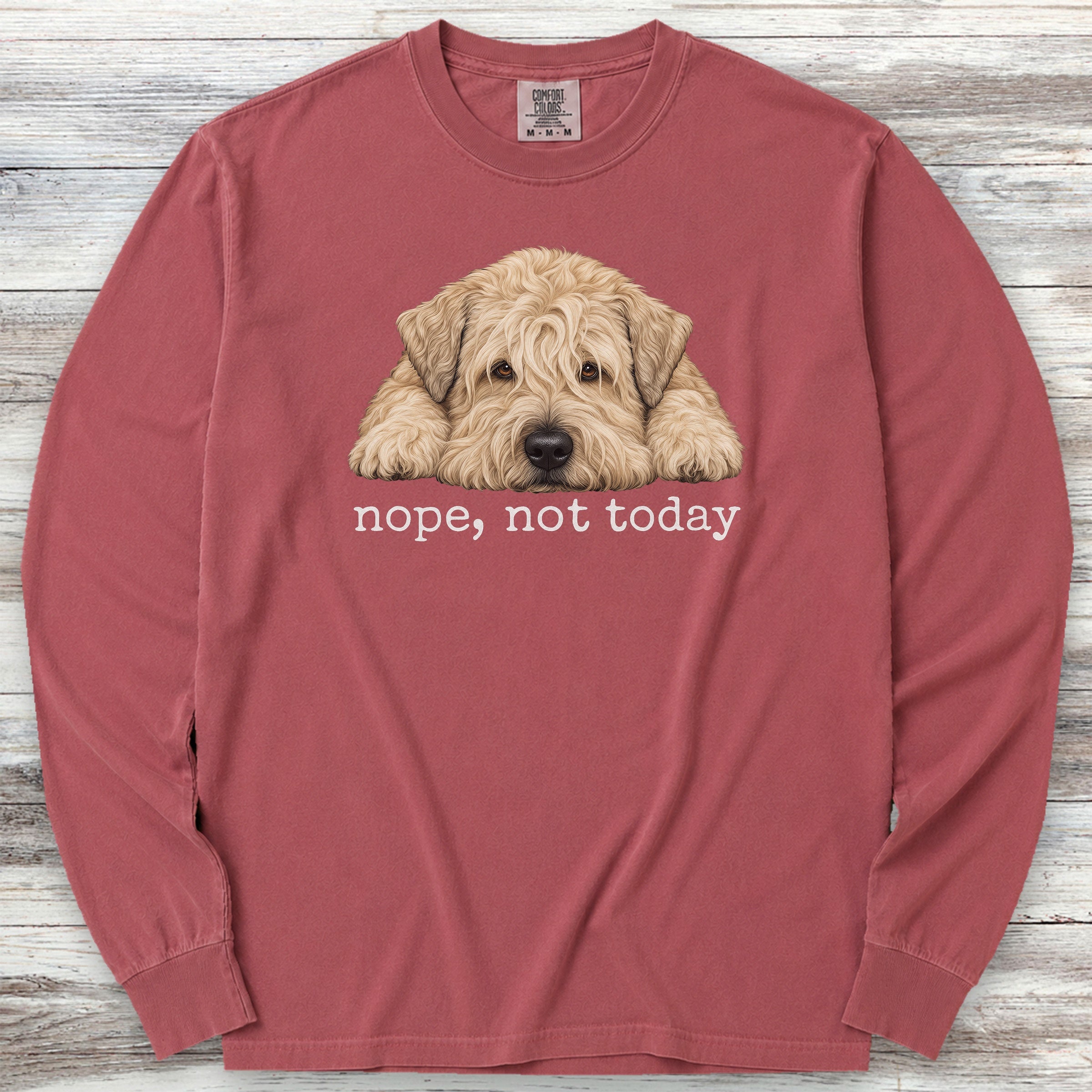 Wheaten Nope Long Sleeve Tee - Brick