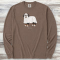 Bernedoodle Boo Long Sleeve Tee - Espresso