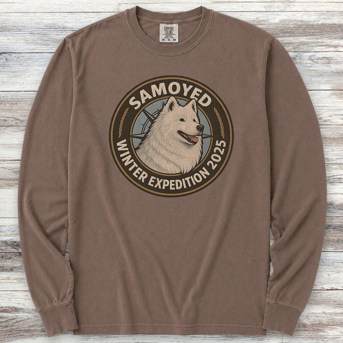 Samoyed Winter Expedition 2025 Long Sleeve Tee - Espresso