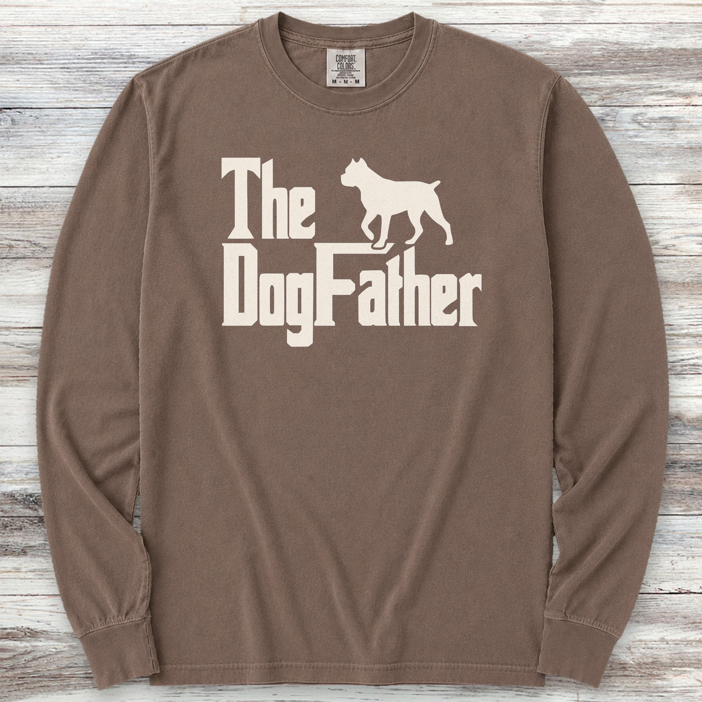 Cane Corso Dog Father Long Sleeve Tee - Espresso