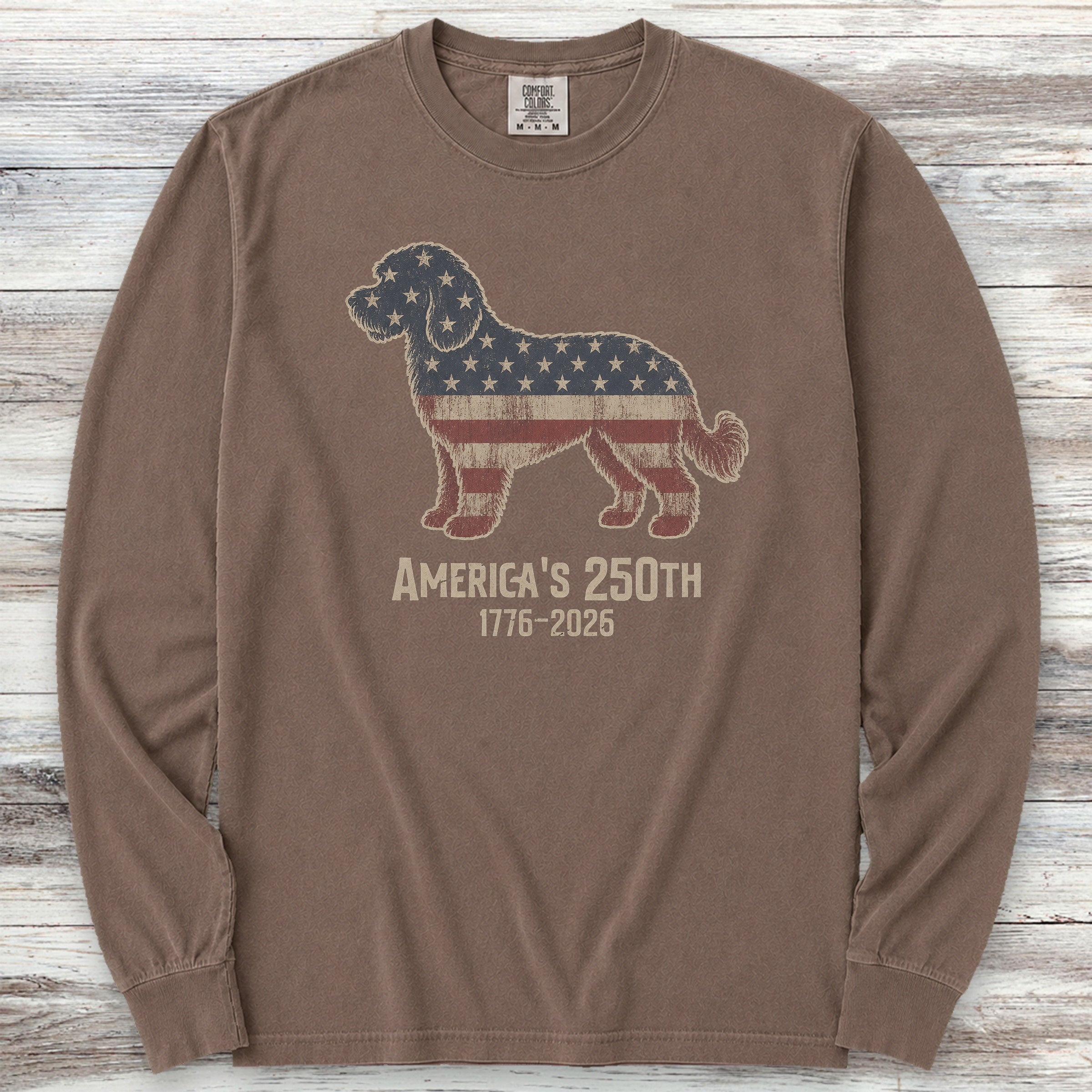 Labradoodle 250 Long Sleeve Tee - Espresso