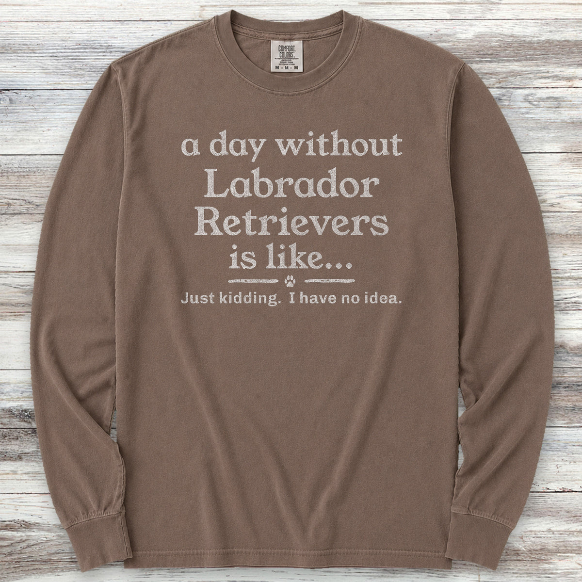 Labrador Retriever Day Long Sleeve Tee - Espresso