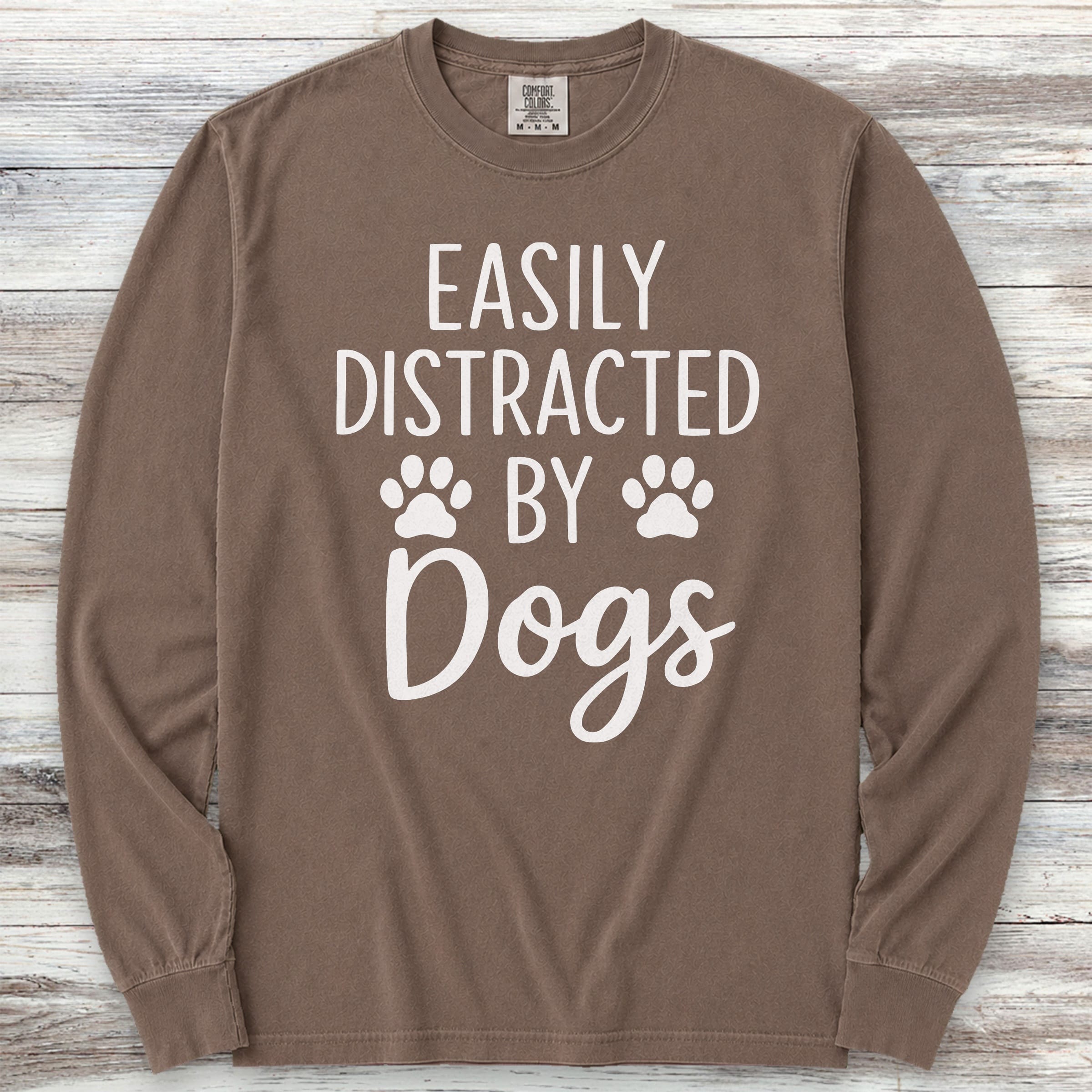 Distracted Long Sleeve Tee - Espresso