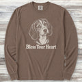 Beagle Bless Your Heart Long Sleeve Tee - Espresso