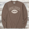 Golden Retriever University Mom Long Sleeve Tee - Espresso