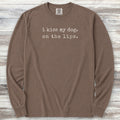 I Kiss My Dog Long Sleeve Tee - Espresso