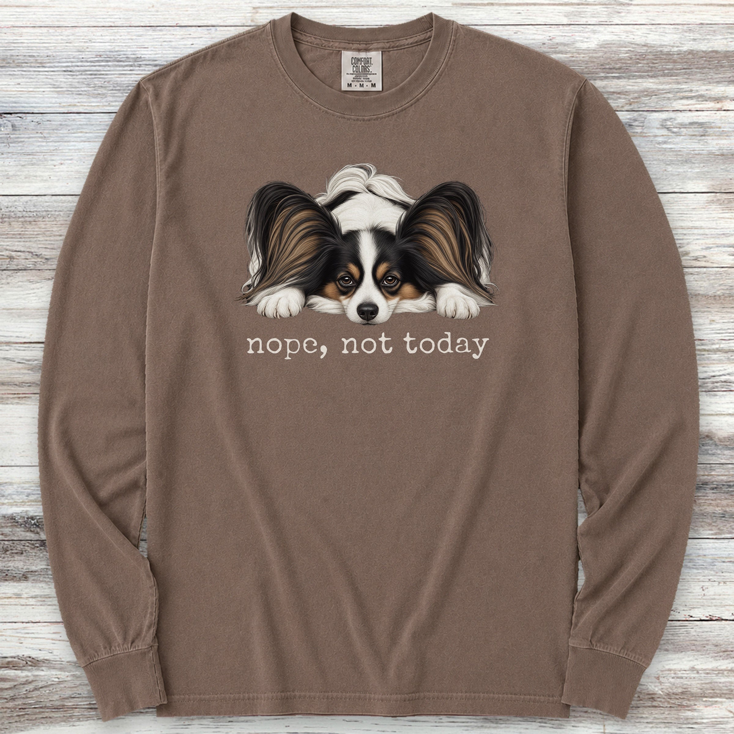 Papillon Nope Long Sleeve Tee - Espresso