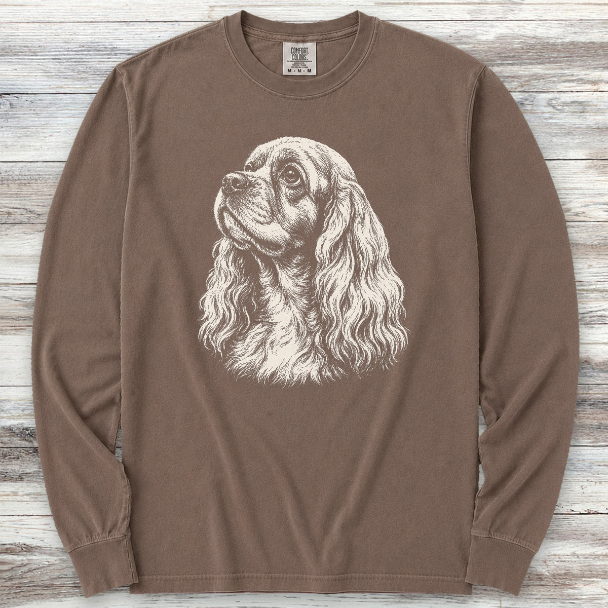 Cocker Spaniel Loyalty Long Sleeve Tee - Espresso