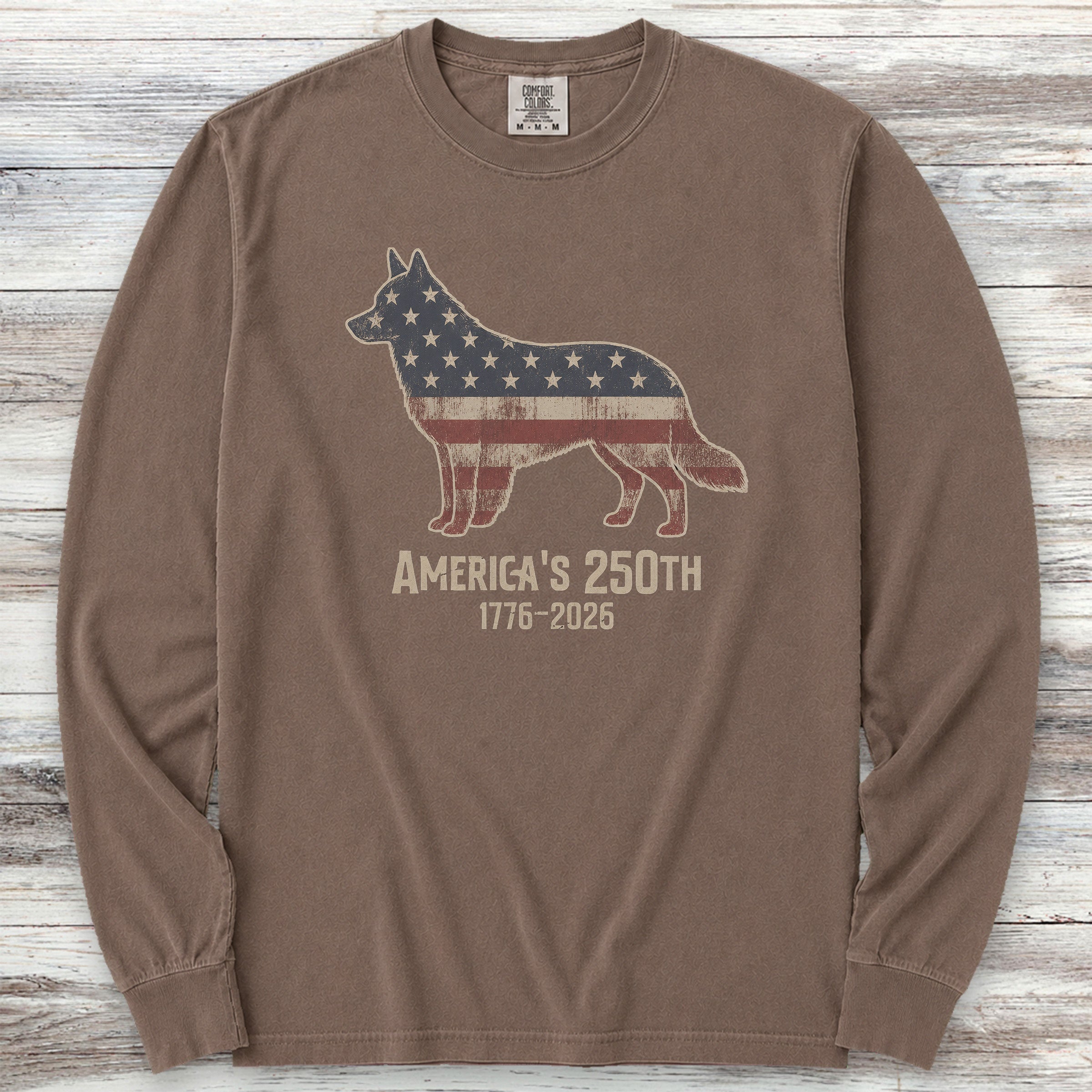 Australian Cattle Dog 250 Long Sleeve Tee - Espresso