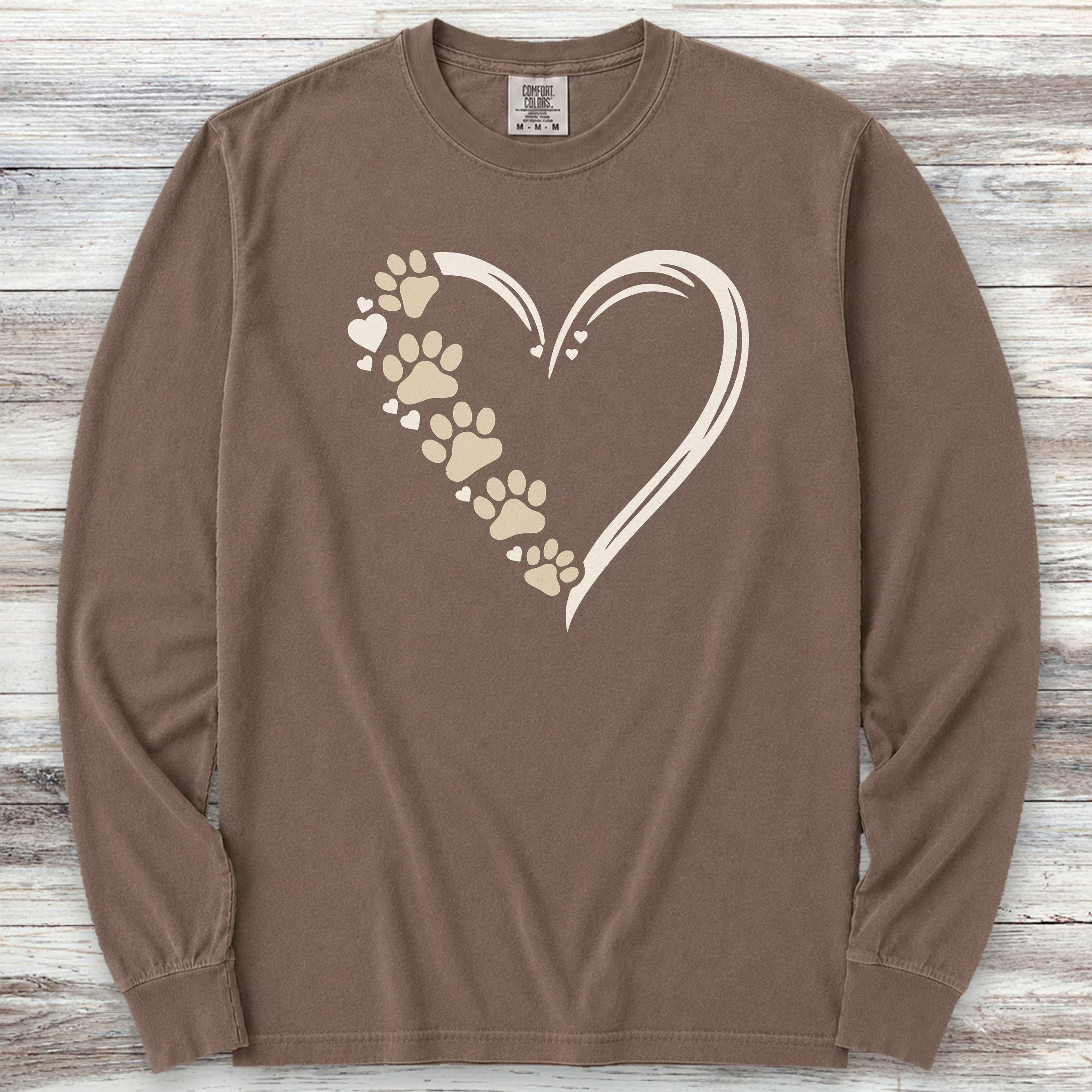 Loyal Heart Long Sleeve Tee - Espresso
