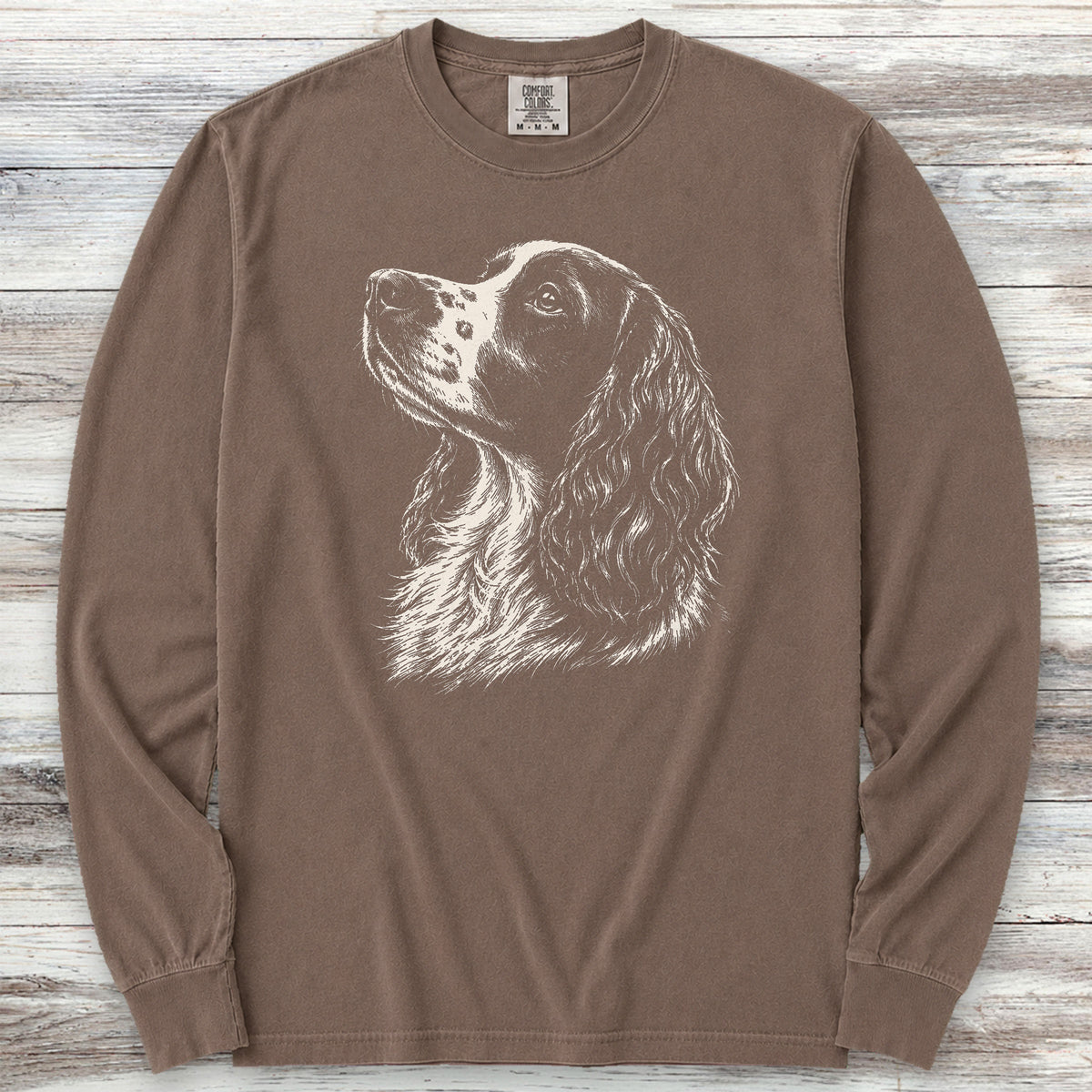 English Springer Spaniel Loyalty Long Sleeve Tee - Espresso
