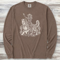 Australian Shepherd Cowgirl Long Sleeve Tee - Espresso
