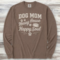 Dog Mom Happy Soul Long Sleeve Tee - Espresso